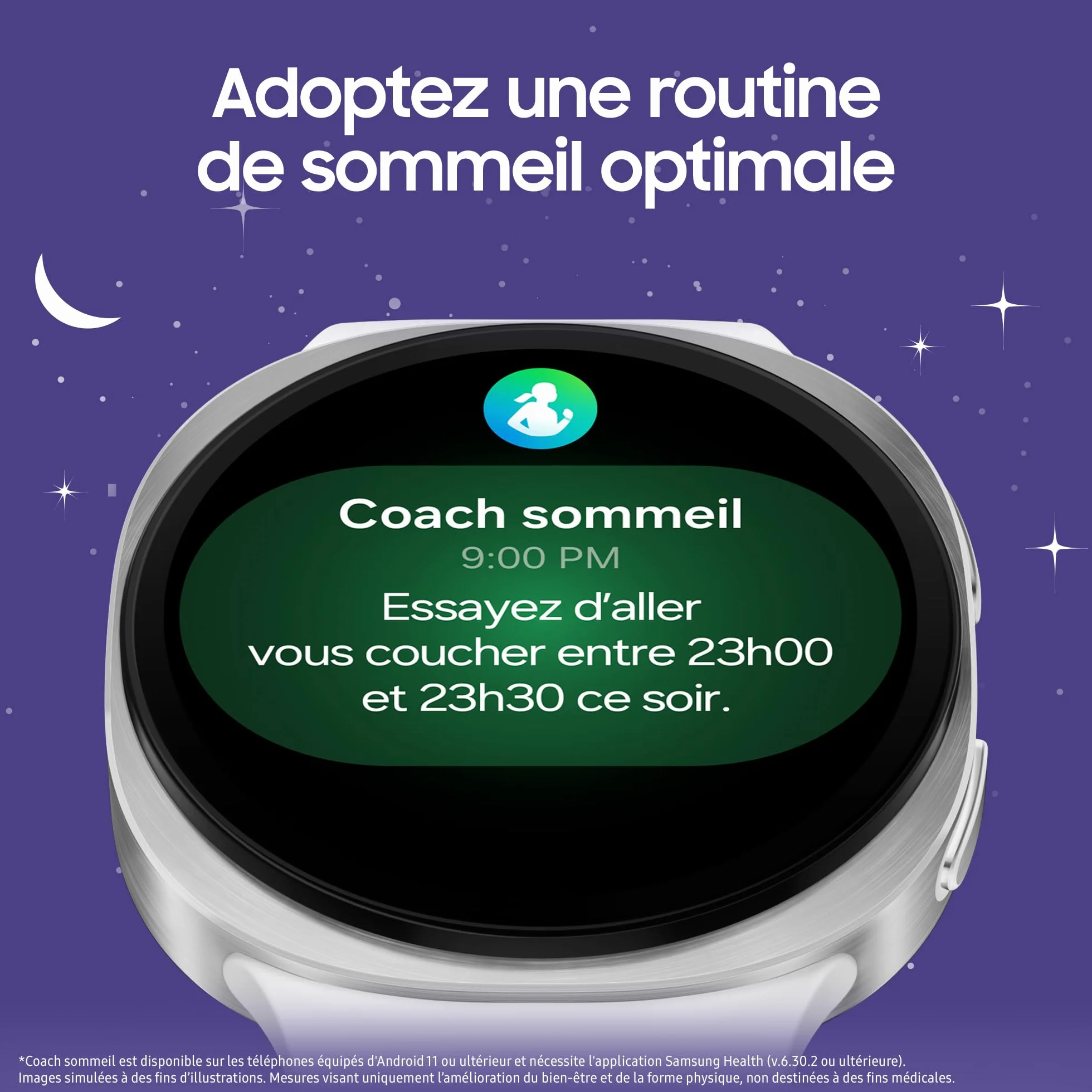 Samsung Galaxy Watch8, Montre Connectée, Coach Running, Coach Sommeil, Galaxy AI, Bluetooth, 40mm, Graphite, Chargeur Secteur Rapide 25W Inclus, Version FR