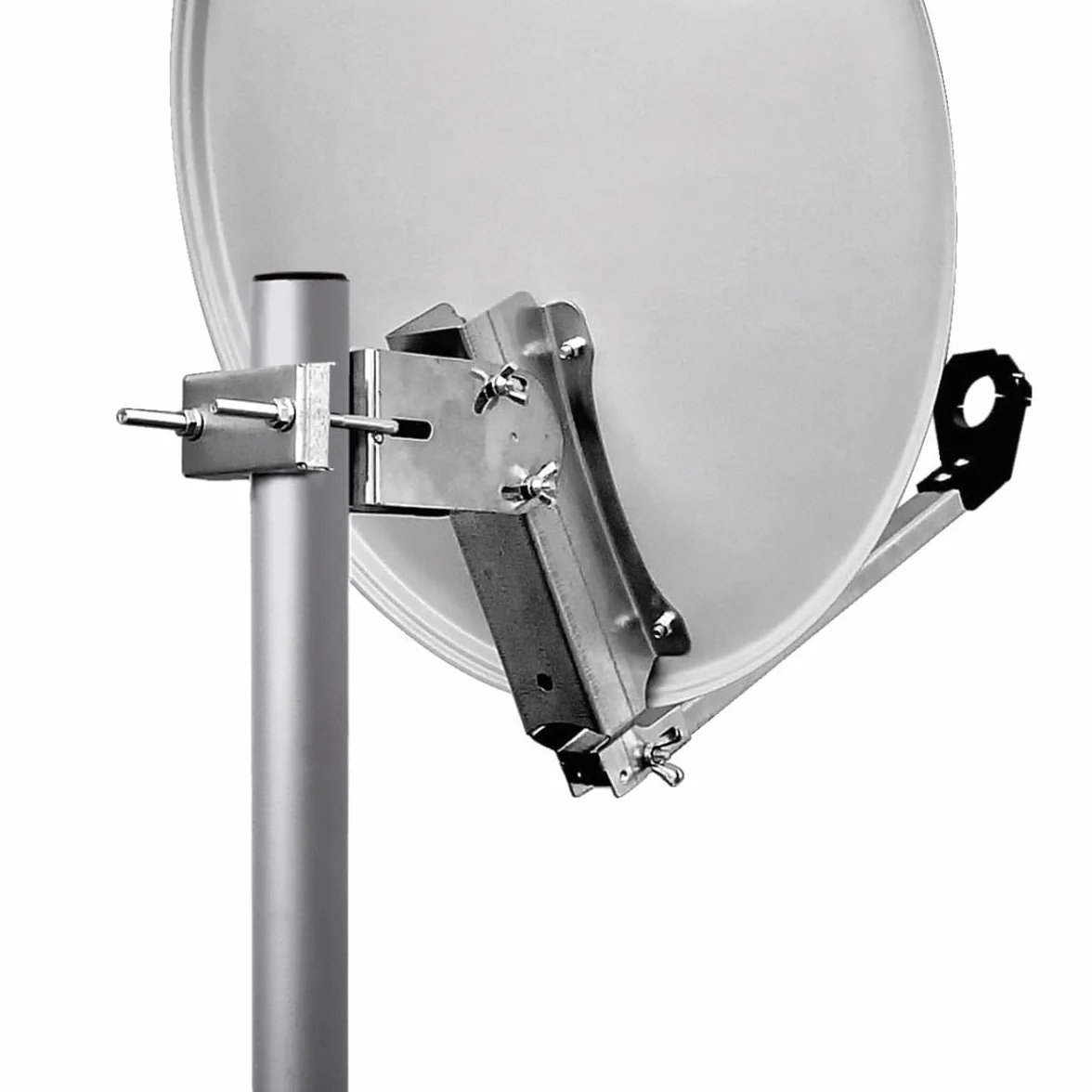 Parabole Satellite Acier 60cm reconditionnée avec Support LNB en Acier Galvanisé