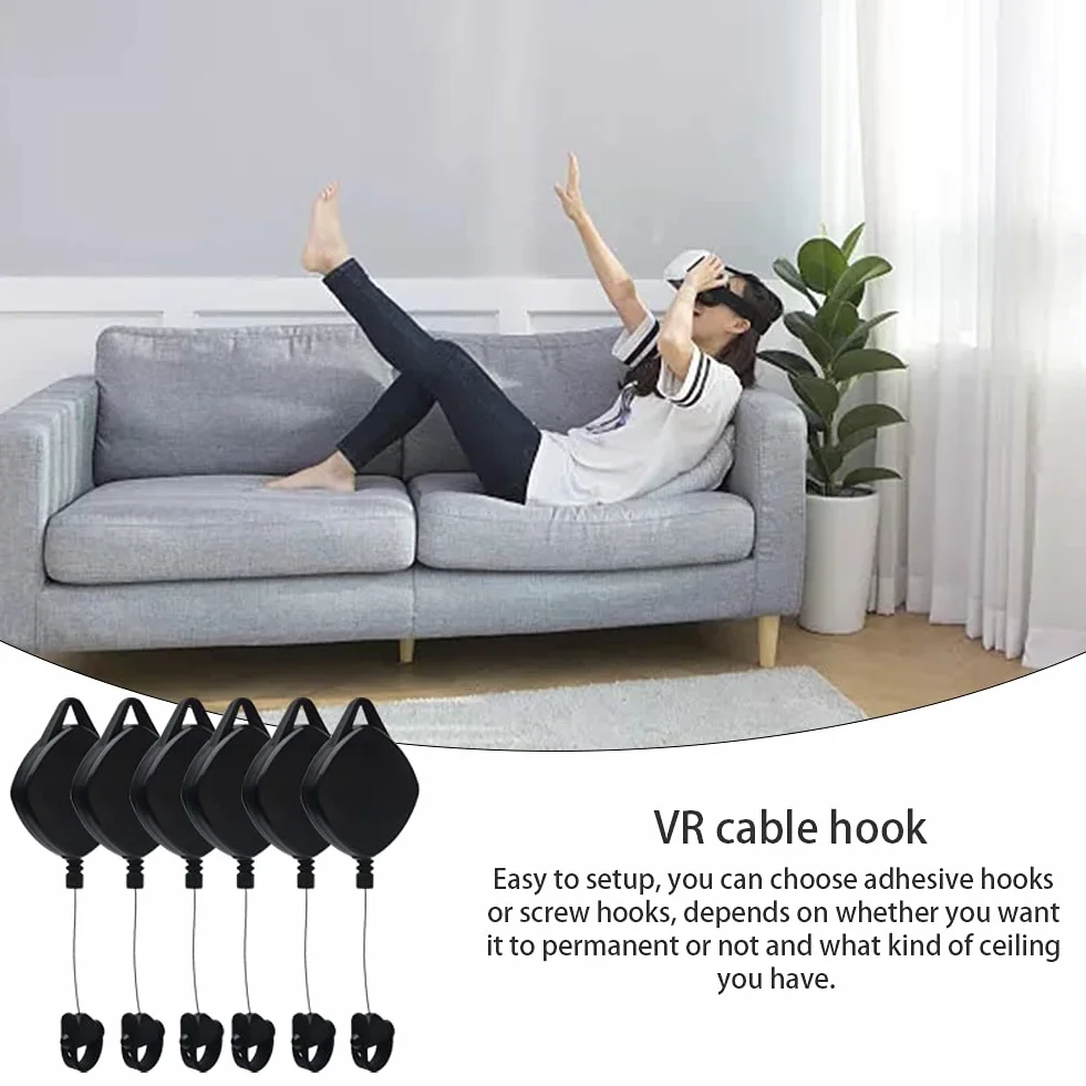 VR Poulie Système Câble Gestion Jeu Accessoire Oculus-Rift S PS VR 3 Pièces
