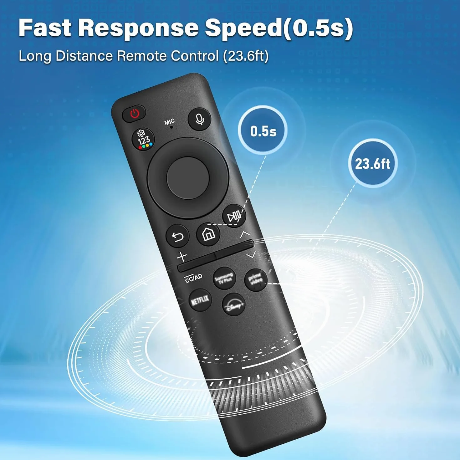 BN59-01432A Télécommande de Remplacement pour Samsung,Télécommande vocale Universelle Solaire pour Samsung Smart TVs,Samsung Smart 4K HD TV avec 4 Touches de Raccourci
