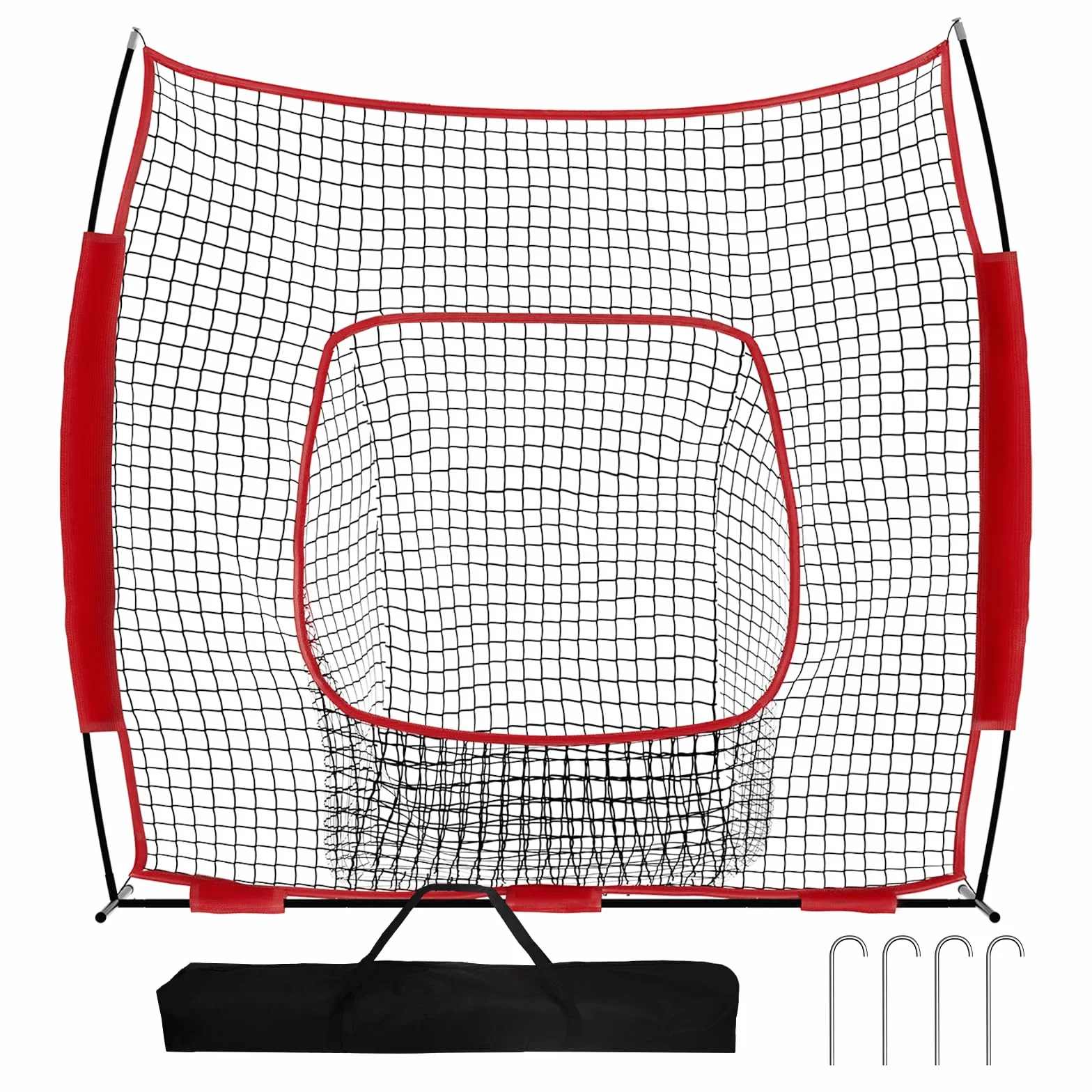Filet de Frappe d'entraînement pour Baseball et Softball avec Zone de Frappe, Tee, Portable