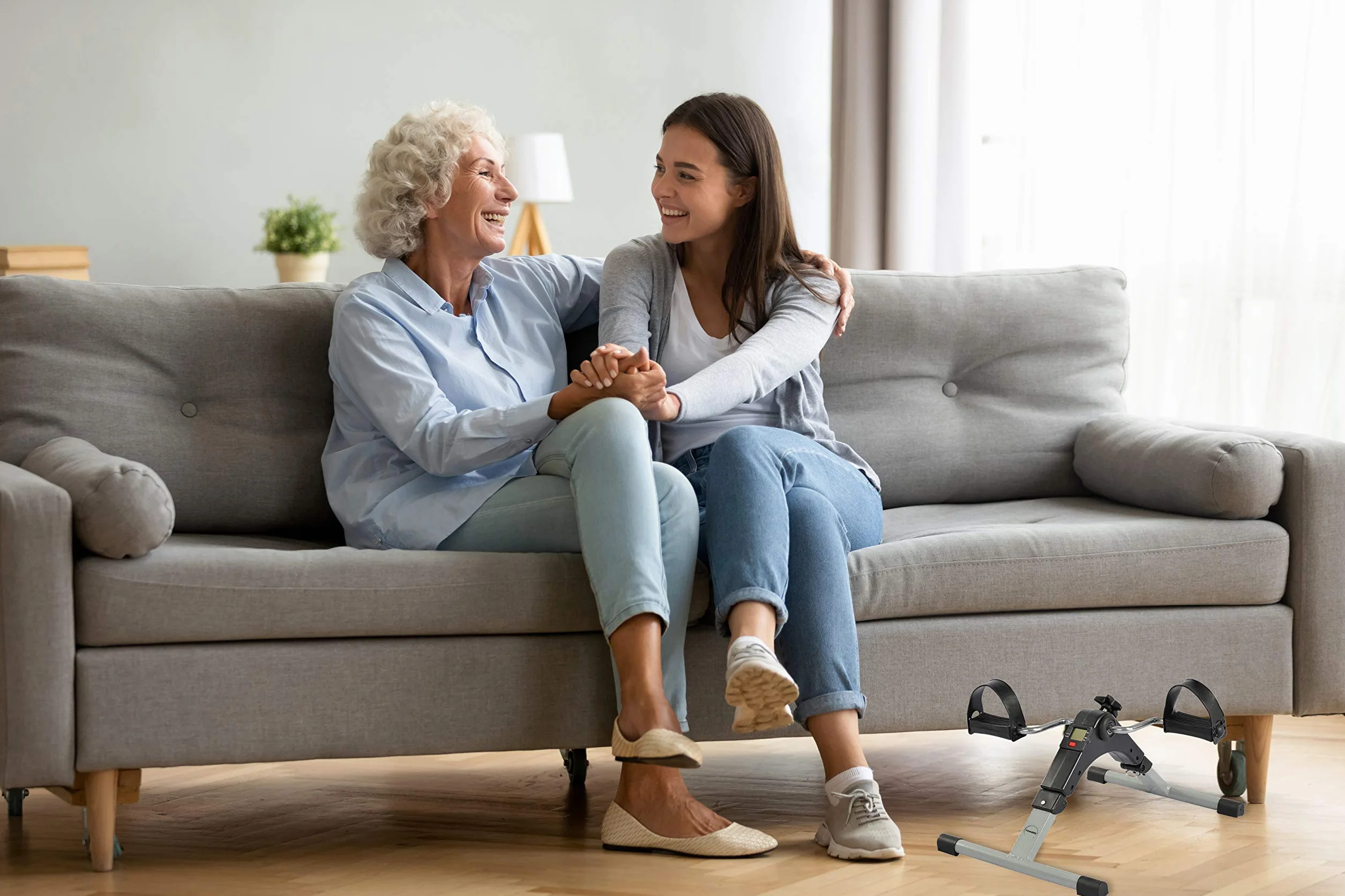 Mini Vélo d'Appartement Pédalier Pliable avec Résistance Réglable et Ecran LCD pour Seniors