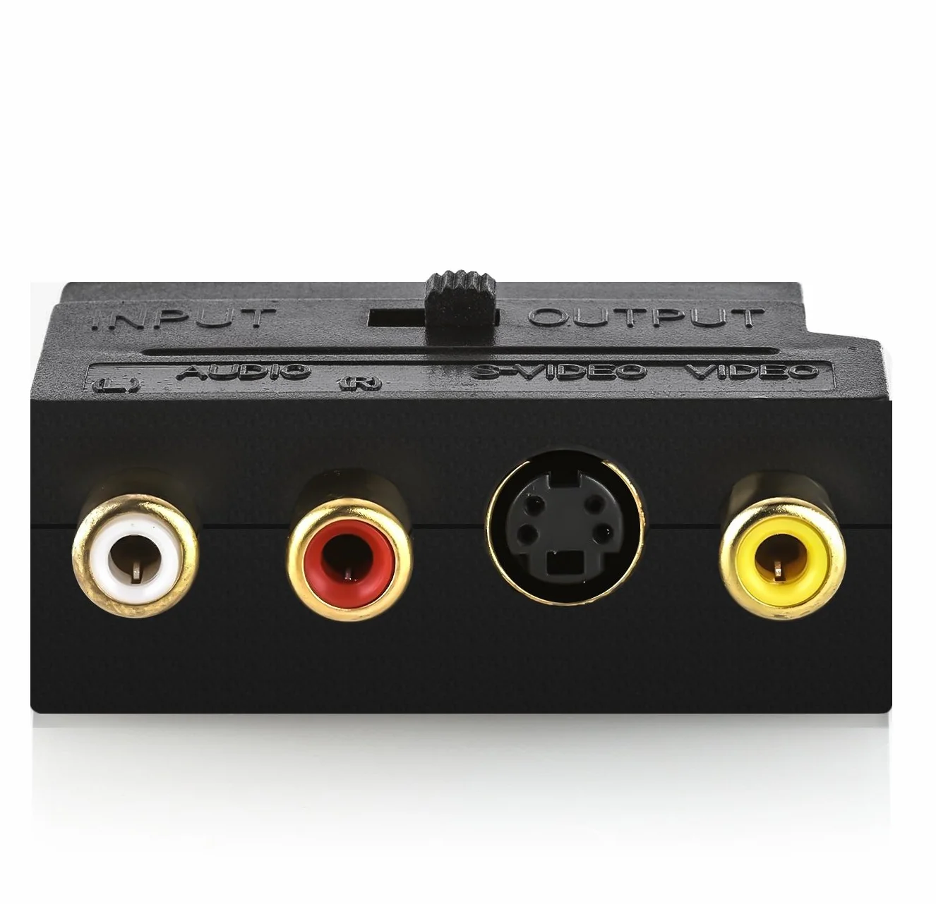 deleyCON Adaptateur Péritel vers 3X RCA in Out + Adaptateur S-Vidéo S-VHS AV Audio Vidéo