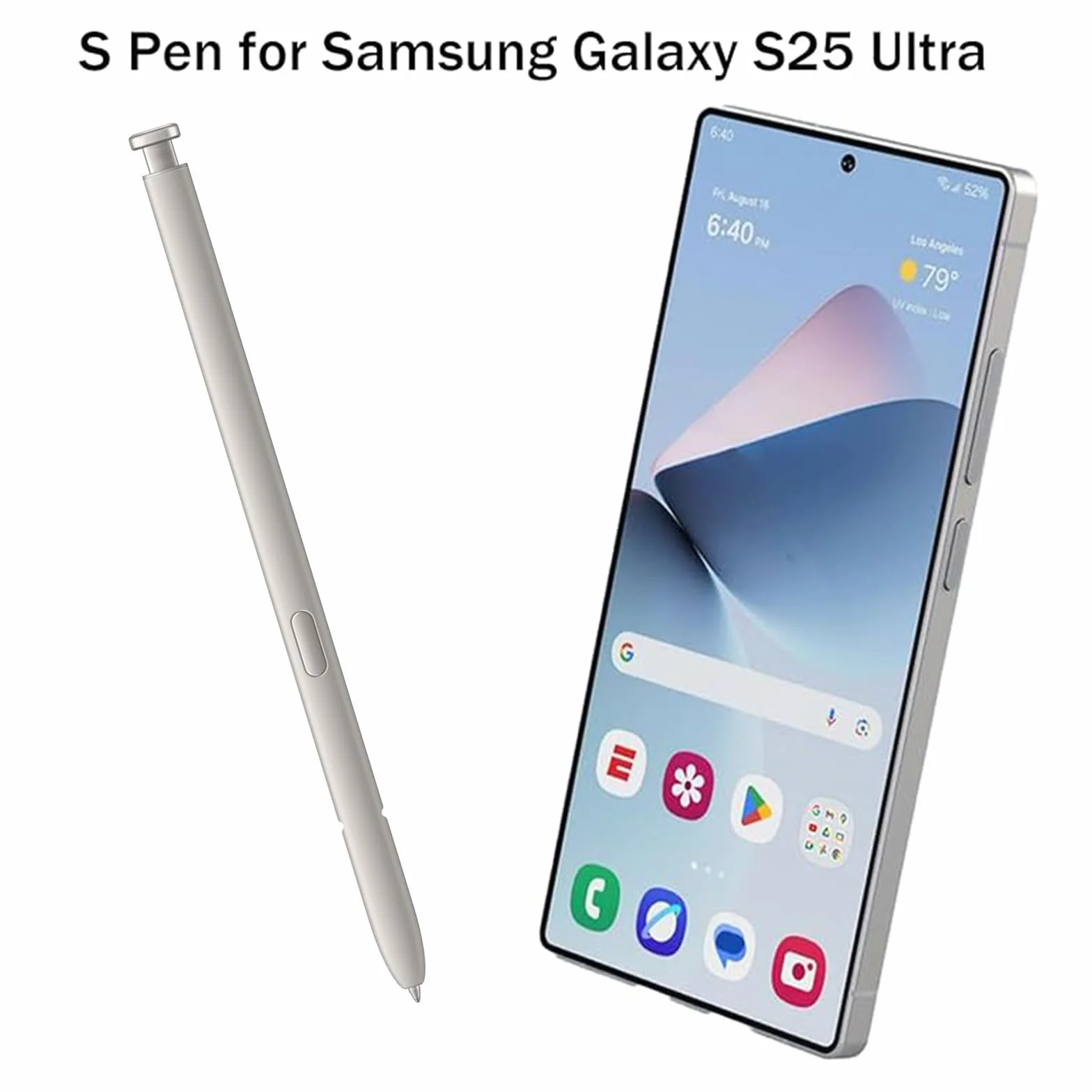2 Pièces Galaxy S25 Ultra S Stylet de Remplacement pour Samsung Galaxy S25 Ultra S Pen pour remplacer Samsung S25 Ultra Stylus EJ-PS938,Gris
