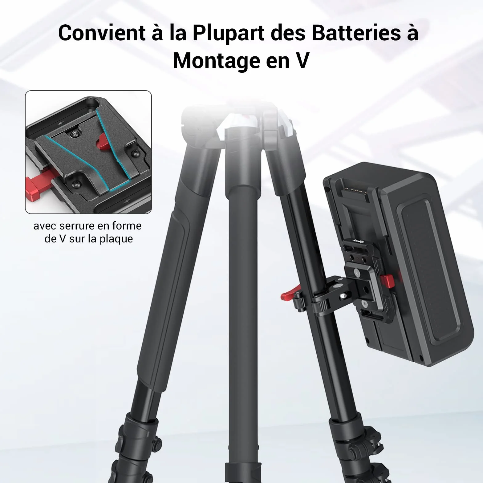 SMALLRIG Mini V Mount Battery Plate avec Super Clamp - 2989