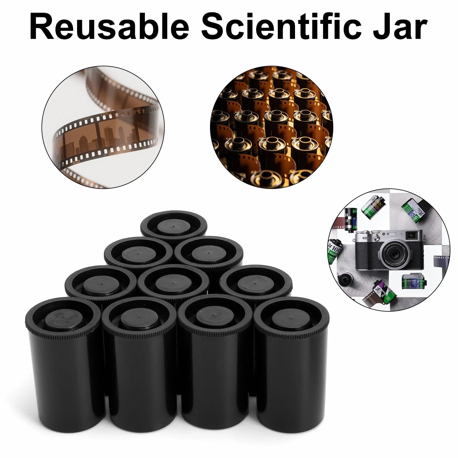 Boite Pellicule avec Couvercle 30 Pièces Noir, Boite Pellicule Plastique Rangement, Boite Pellicule Film 35mm, Petite Boite Plastique avec Couvercle pour Rangement Petites Pièces DIY