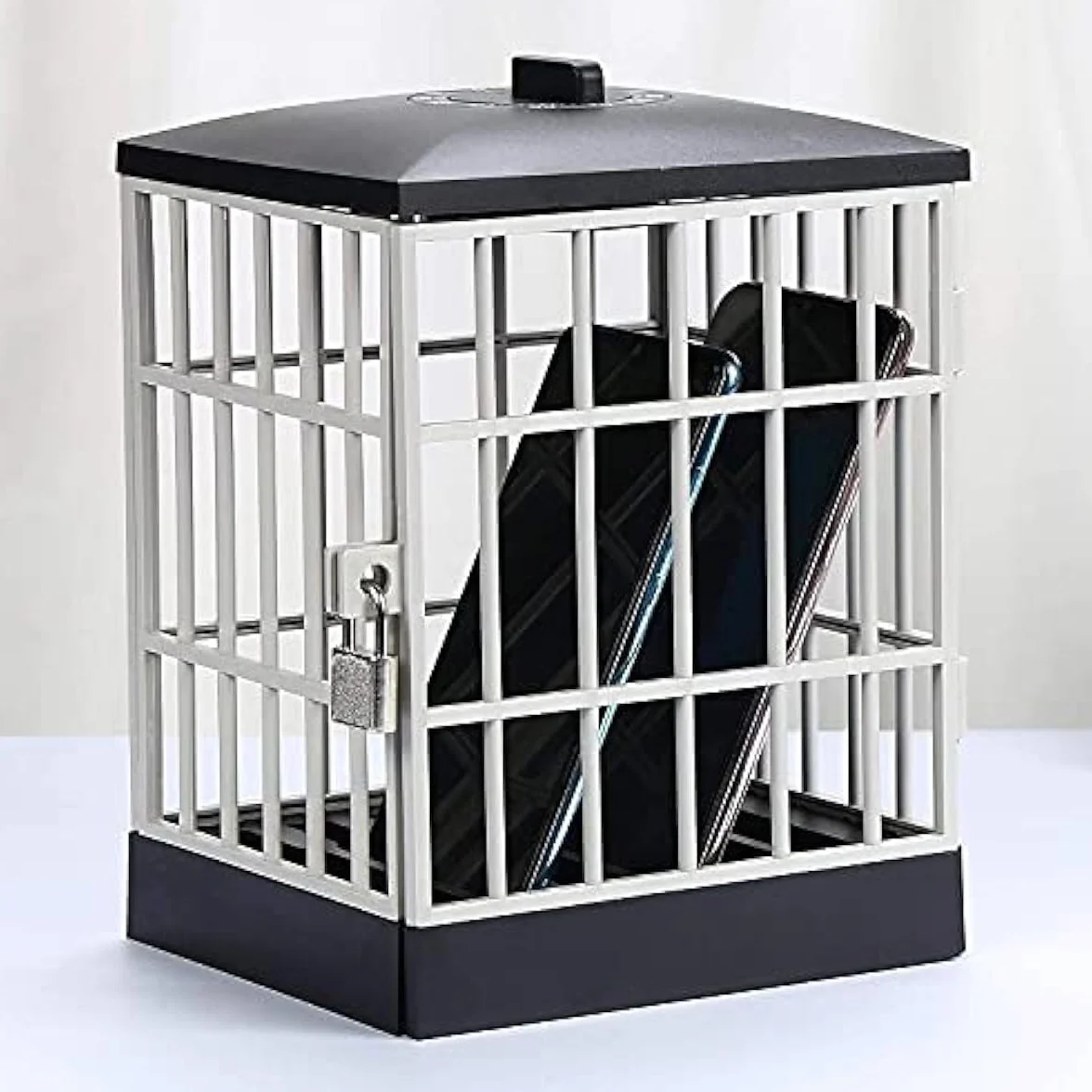 Cage de prison pour téléphone portable avec minuteur, boîte de rangement en métal avec clé, pour garder vos amis, votre famille et vous loin des smartphones