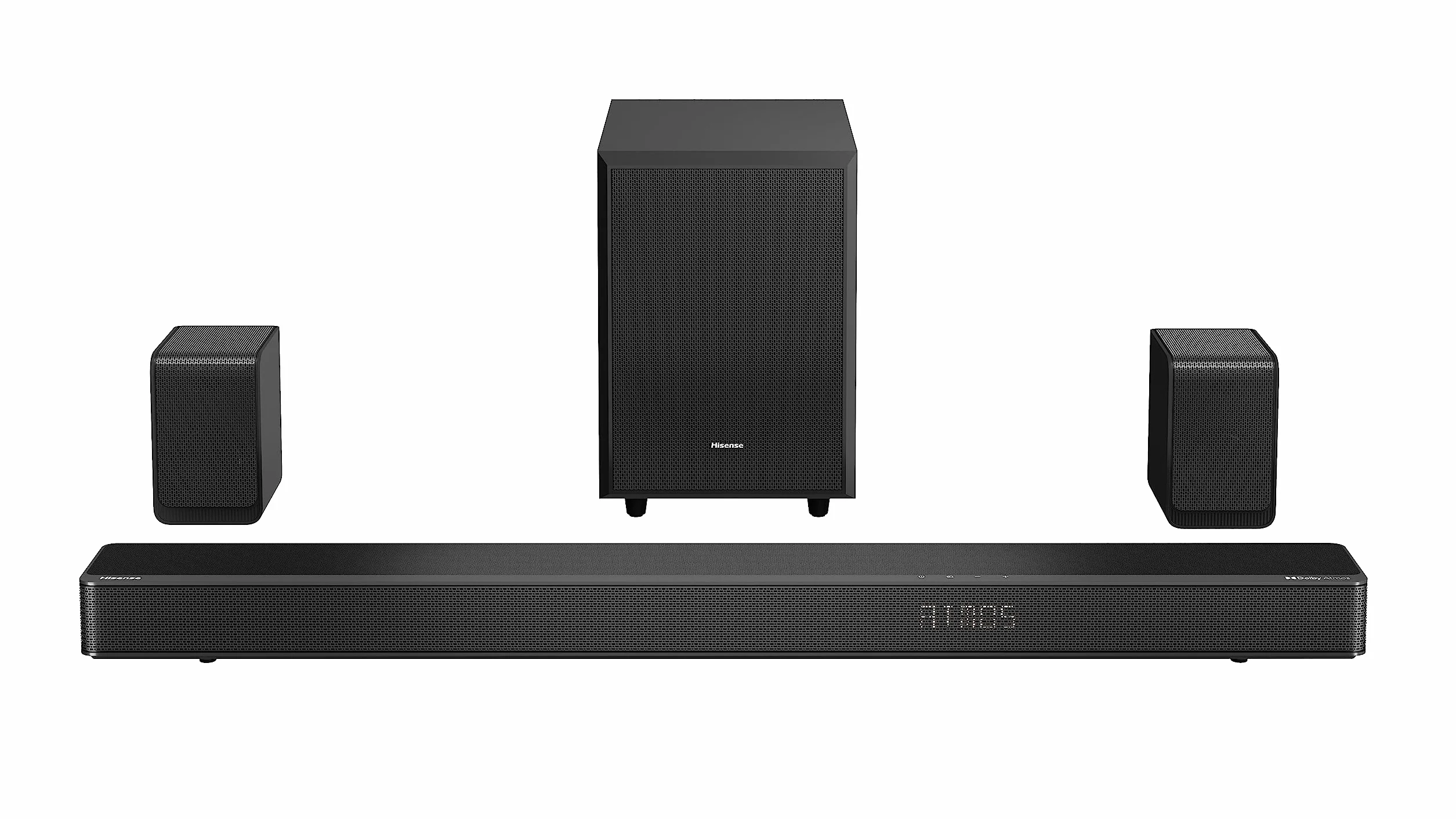 Hisense AX5125H Barre de Son Dolby Atmos 5.1.2 500 W Caisson de Basses sans Fil Haut-parleurs arrière