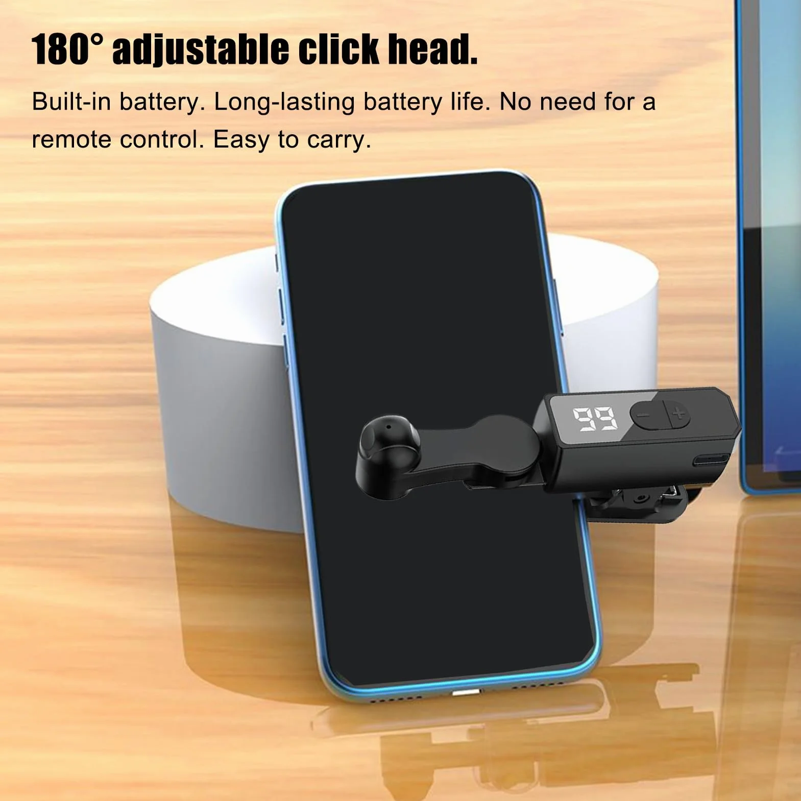 Clicker Automatique pour téléphone Portable – Tapper d'écran Automatique pour Smartphone, Doigt de Simulation réglable à 107 Vitesses pour Les diffusions en Direct, Les tâches de récompense
