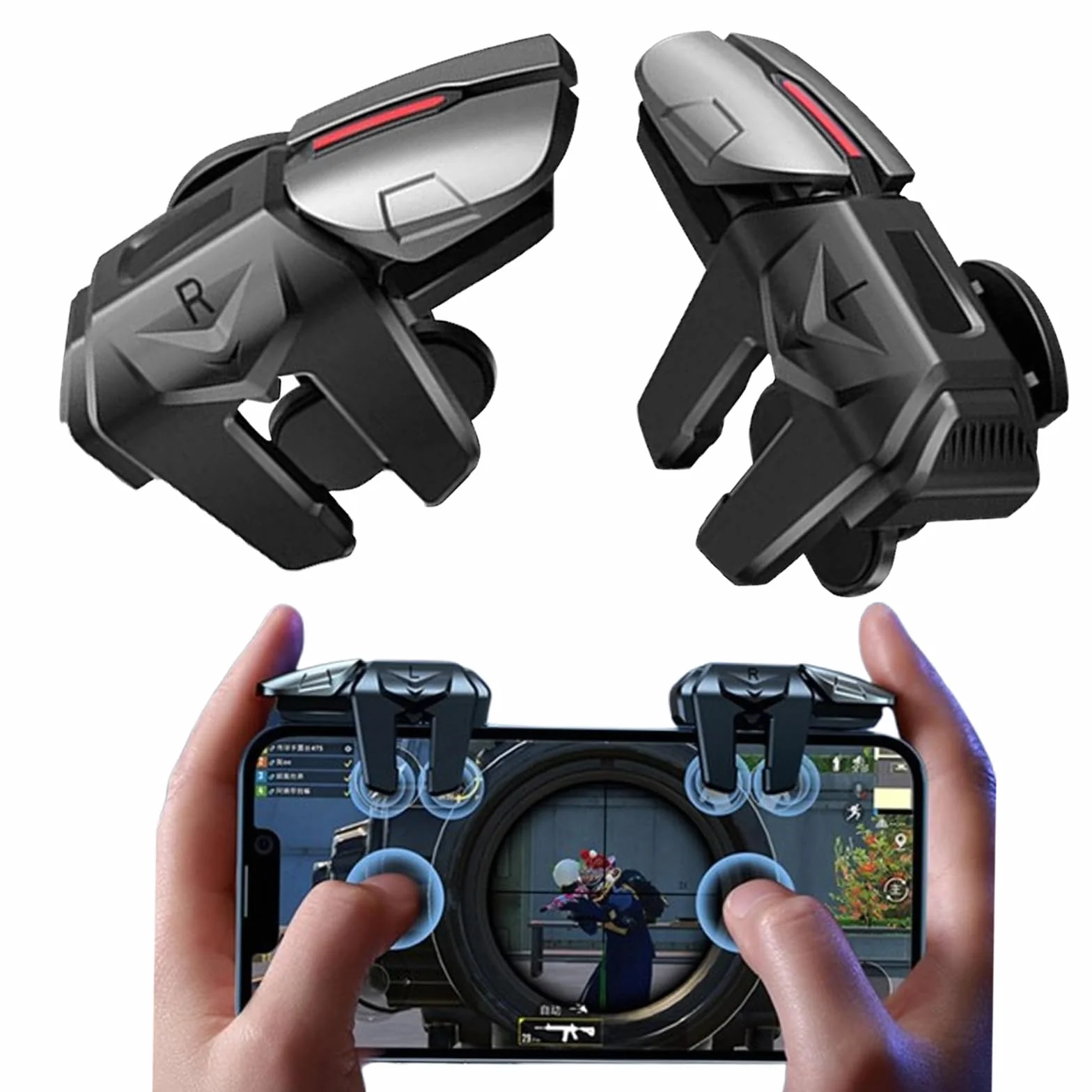 Contrôleur de Jeu Gachette Mobile Trigger, Manette E-Sport Mobile, pour Smartphones Android et Apple