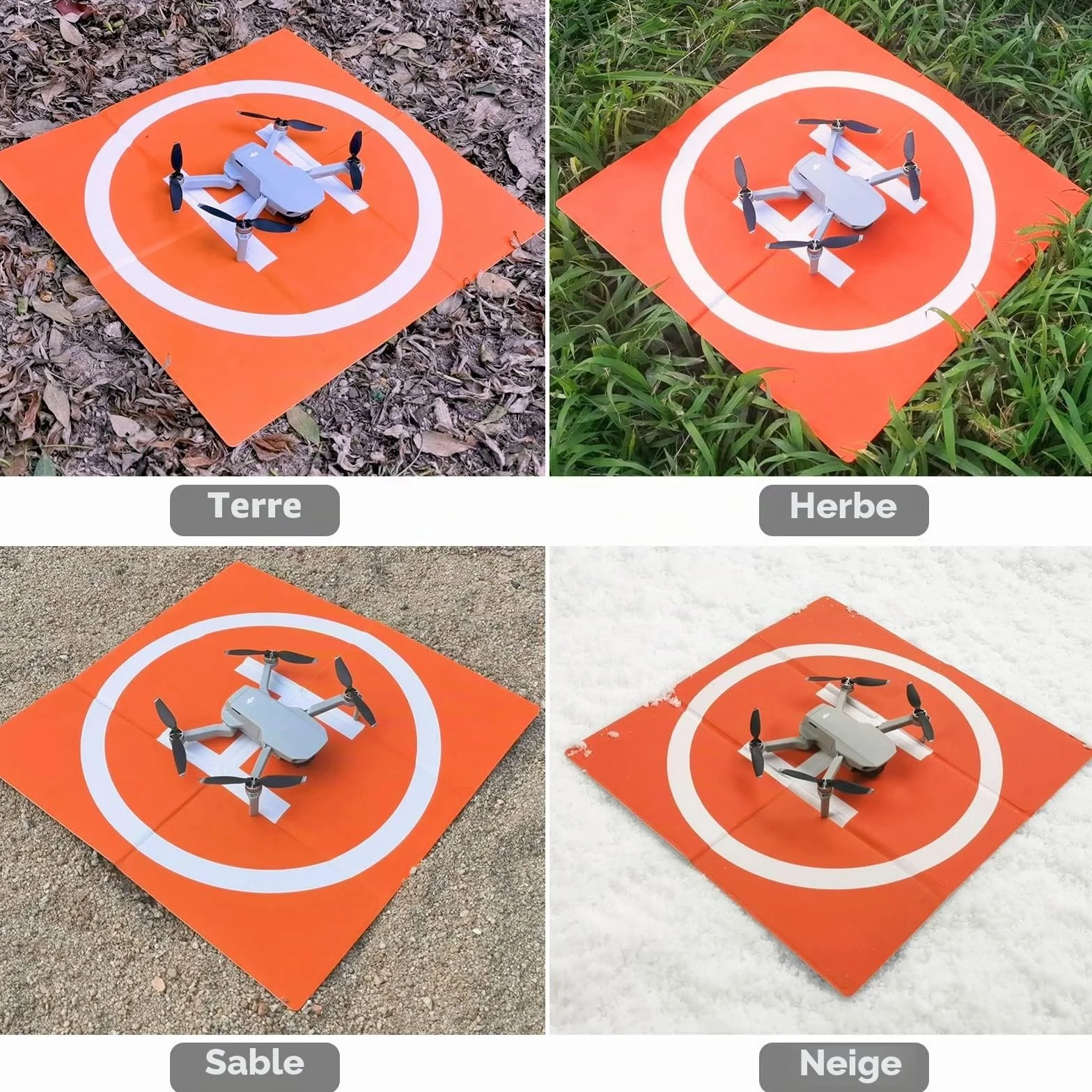 SYMIK LP500 Drone Landing Pad, 50cm(20”) Tapis D'atterrissage pour drone Double Face étanche (2 x 3) pour DJI Mini 4 Pro, Mini 3 Pro, Mavic Mini 2, Mini SE, Air 3S/Air 3/Air 2S/Mavic Air 2, Mini 4K