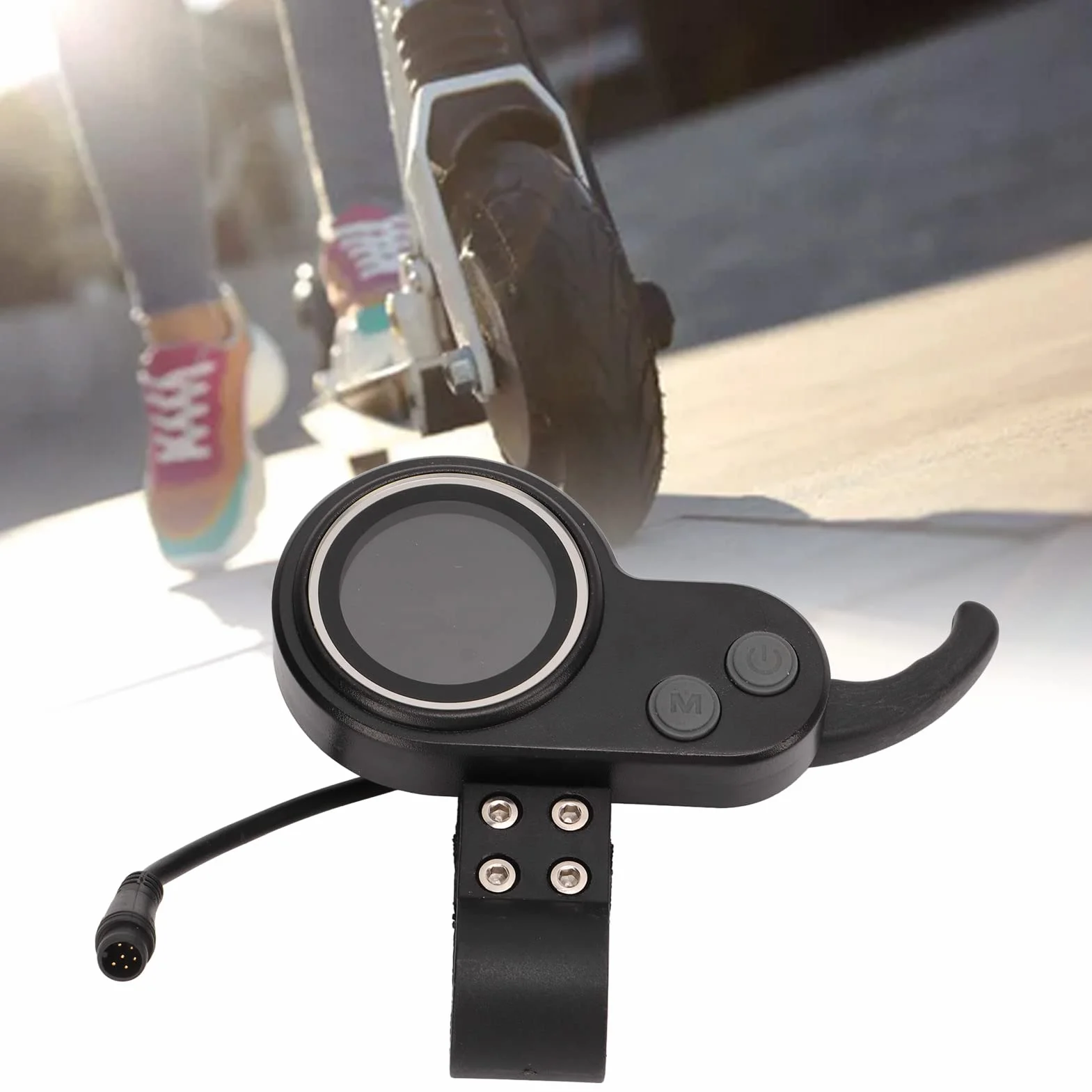 Écran LCD Vélo électrique 2 en 1 Scooter électrique Compteur Accélérateur Prise étanche