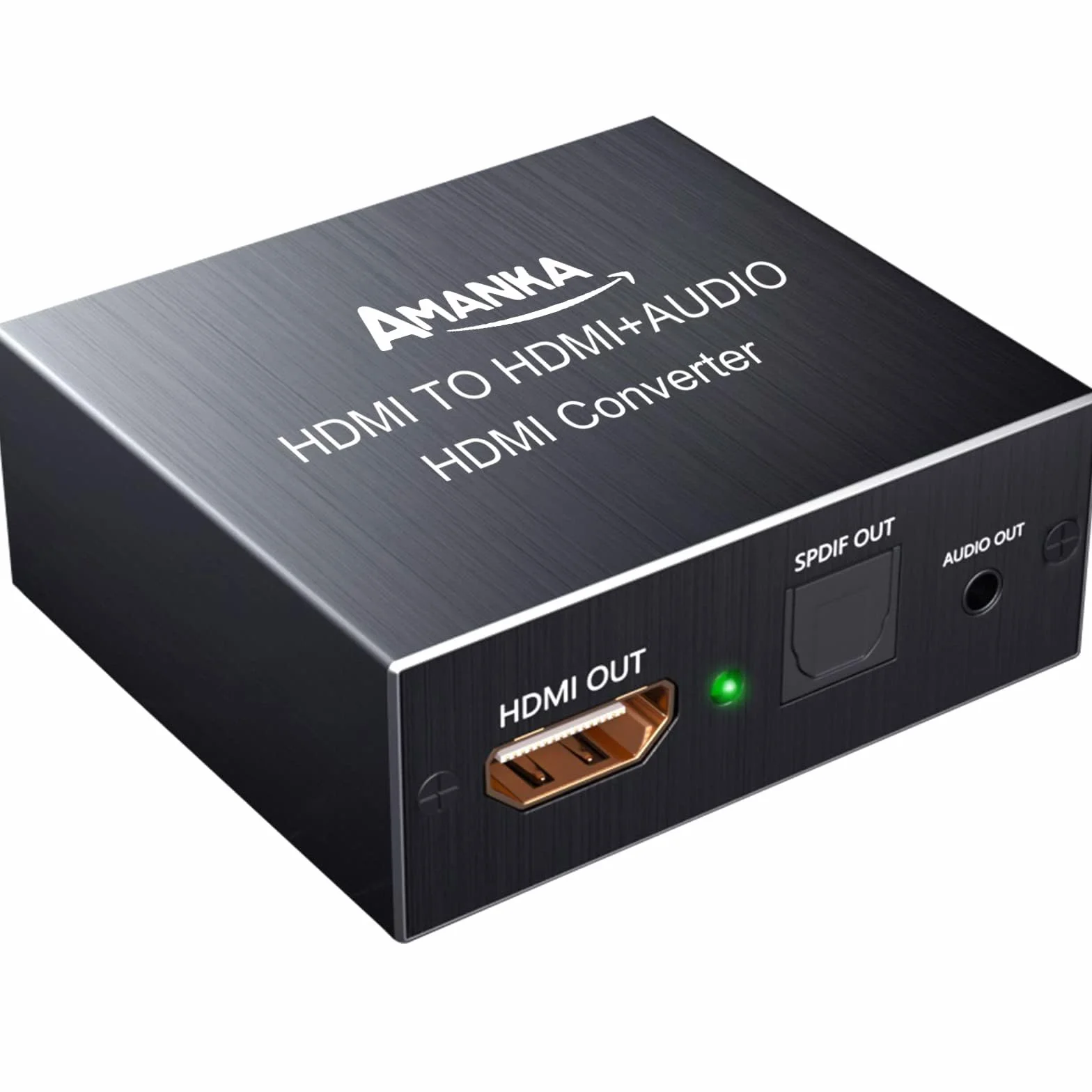 AMANKA HDMI Audio Extractor 4Kx2K, Convertisseur HDMI Optique HDMI pour Xbox PS4 Blu-Ray 3D Aluminum