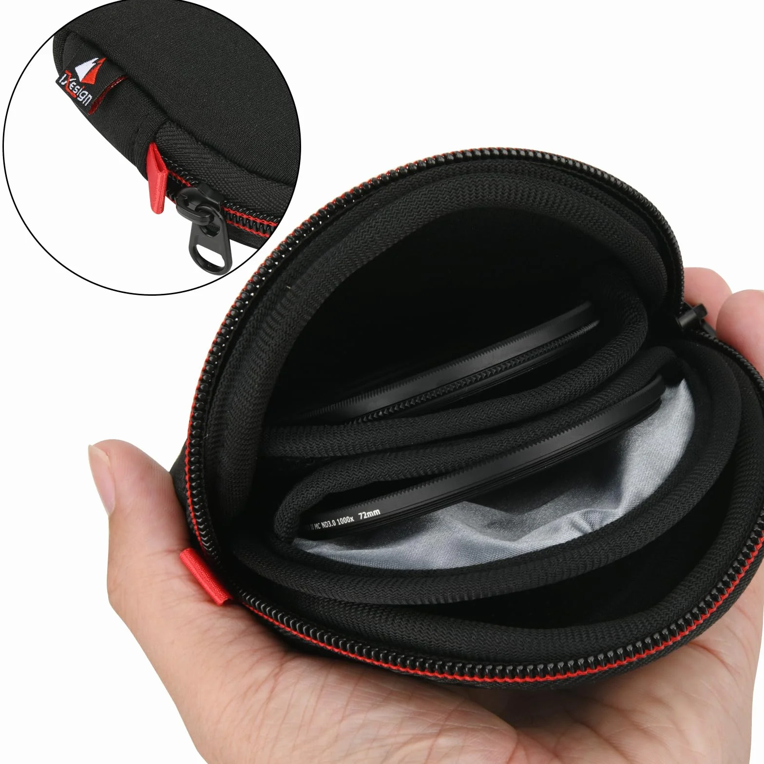 Lightning Power – Filtres pour appareils portables Sacs pour rond filtres jusqu'à 82 mm, résistant à l'eau en Lycra Motif pochette de filtre pour objectif, s