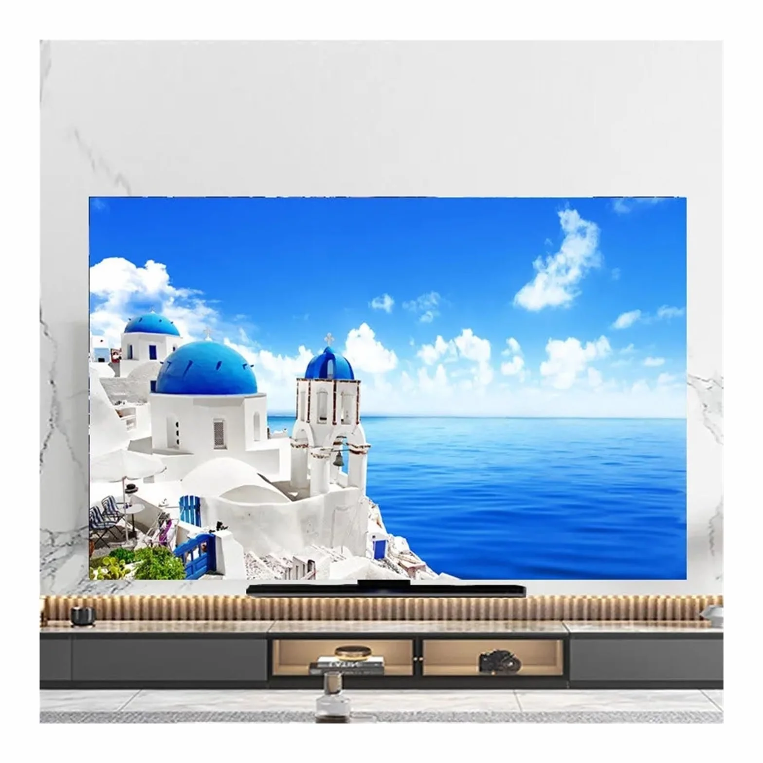 Housse de Protection Anti-poussière pour TV 43-65 Pouces Couverture Suspendue Universelle