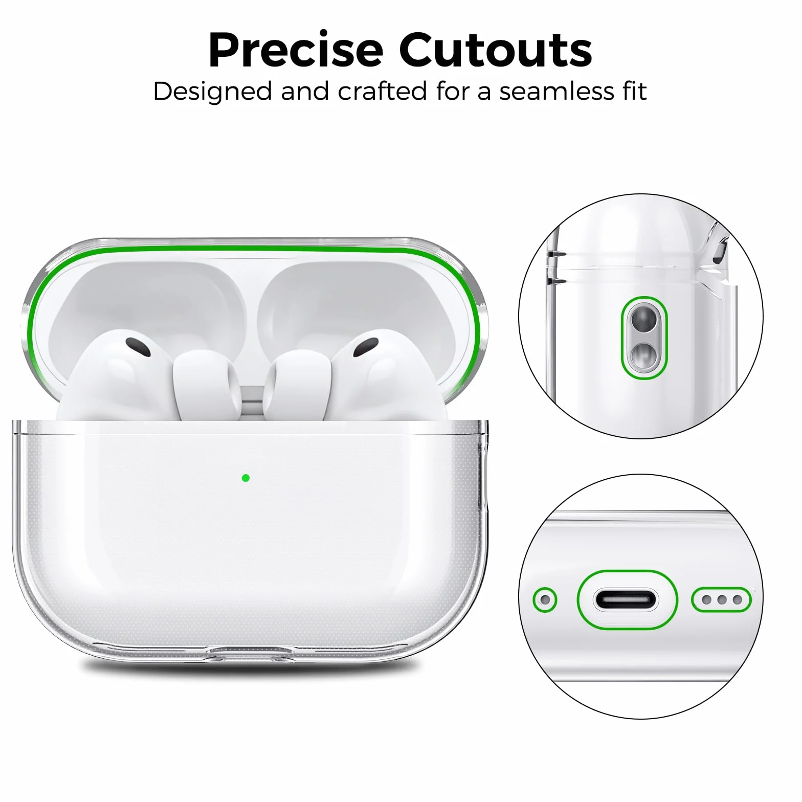 AhaStyle Transparente Coque AirPods Pro 3 (2025) avec Kit Nettoyage [Anti-Jaunissement] Étui Protection TPU Clear Housse pour AirPods Pro 3ème Génération Supportant Recharge USB-C et Recharge sans Fil
