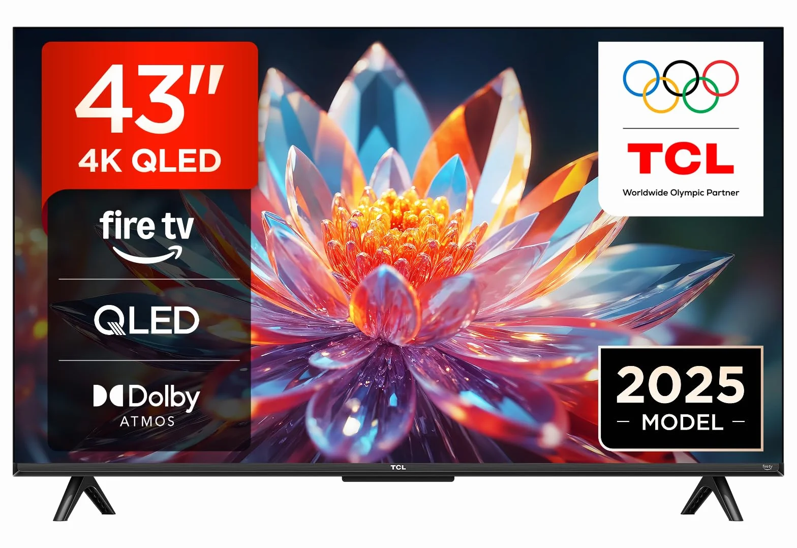 TCL 43T6C 43" QLED 4K HDR TV Fire TV Smart TV Dolby Vision Atmos HDR10+