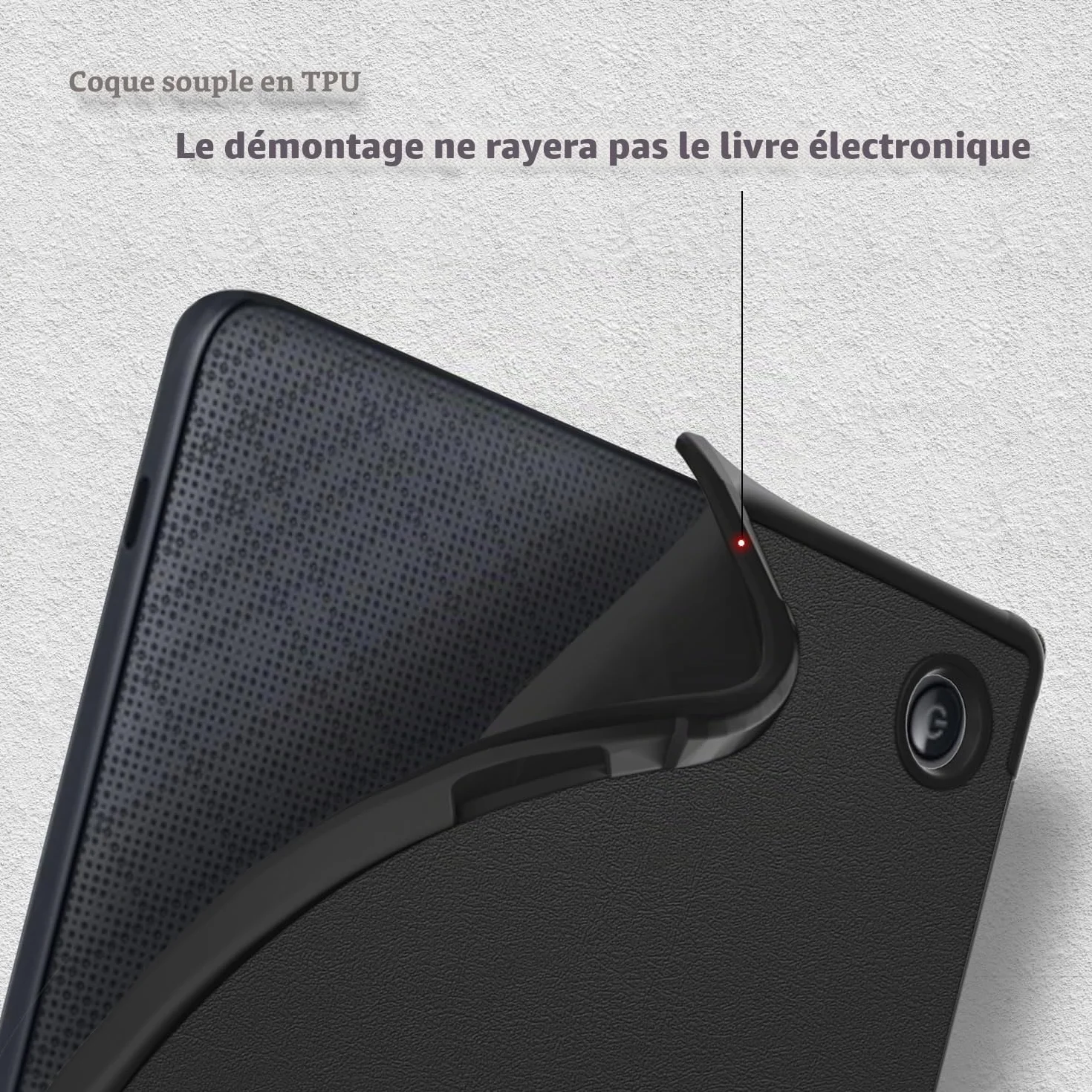 Étui Housse Coque pour Kobo Libra Colour (2024) / Kobo Libra 2 (2021) 7" eReader, Case avec Fonction de Veille/réveil Automatique et Fermeture magnétique,Noir