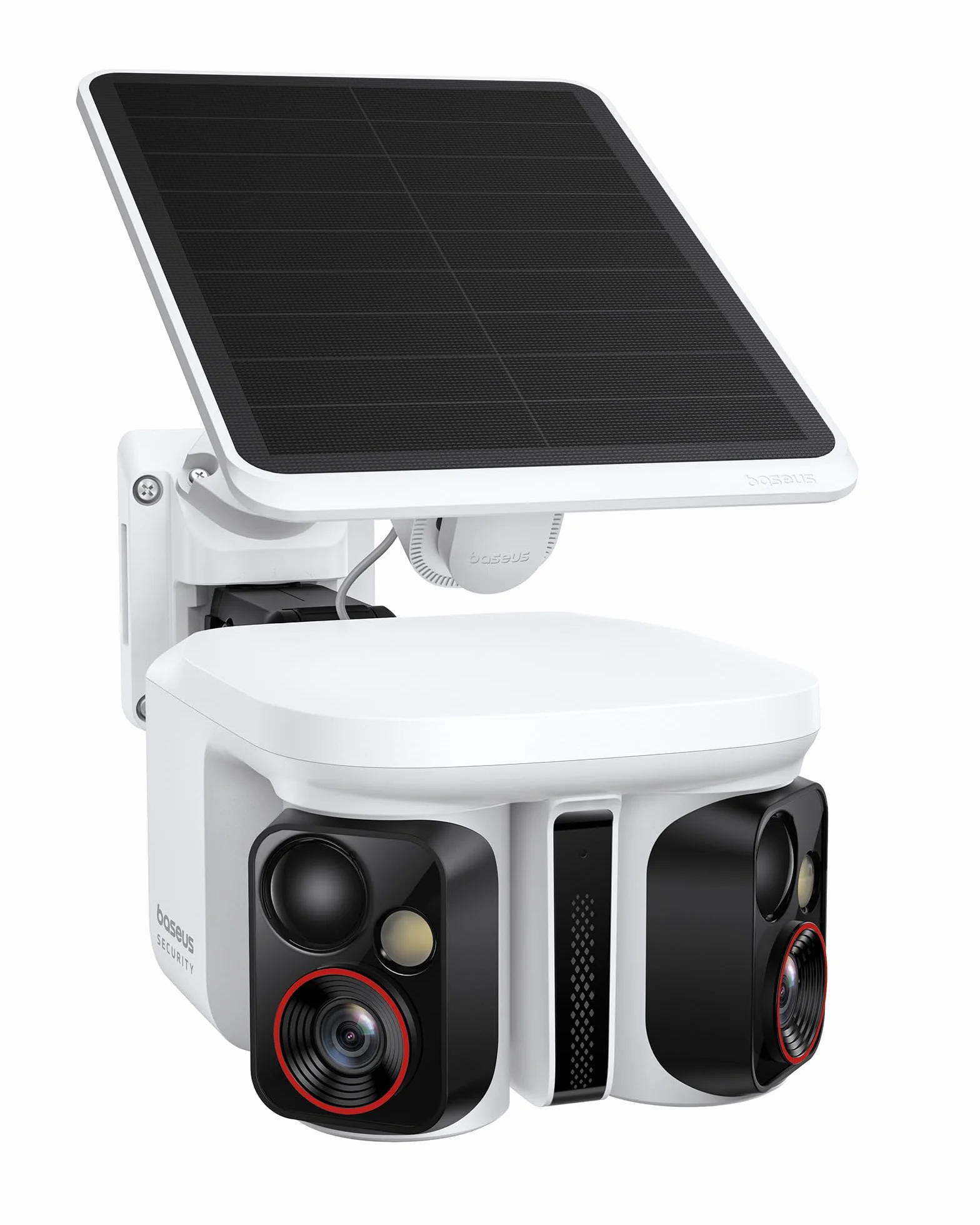 Baseus Security X1 Pro Caméra de Surveillance Extérieure, Double Suivi IA, Surveillance 300°, Vision Nocturne, caméra Solaire sans Fil sur Batterie avec détection IA, Patrouille Automatique