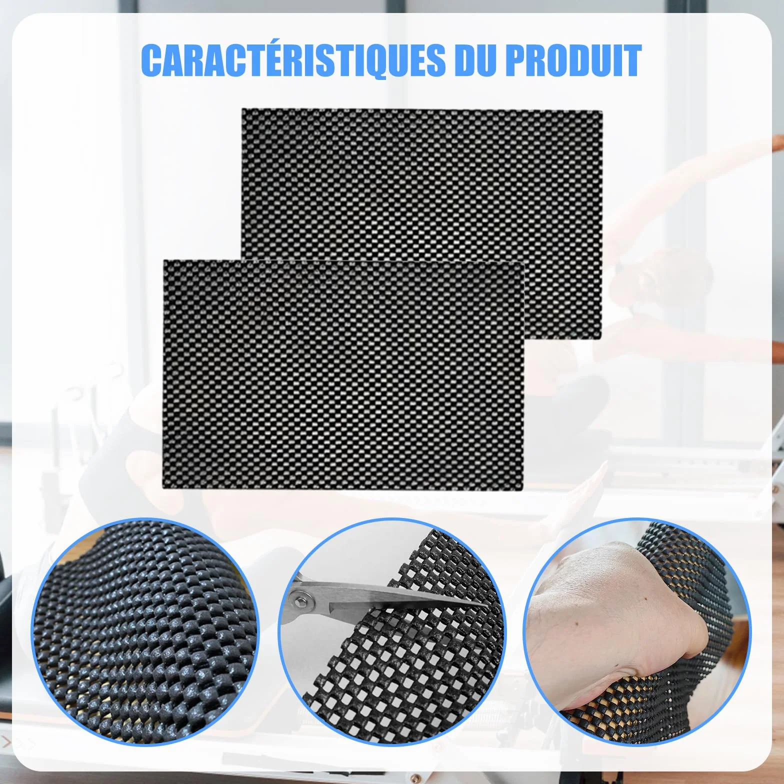 Harilla Pilates Non Slip Gripper Pad Anti Skid Mat for Women Men Outdoor Exercise
