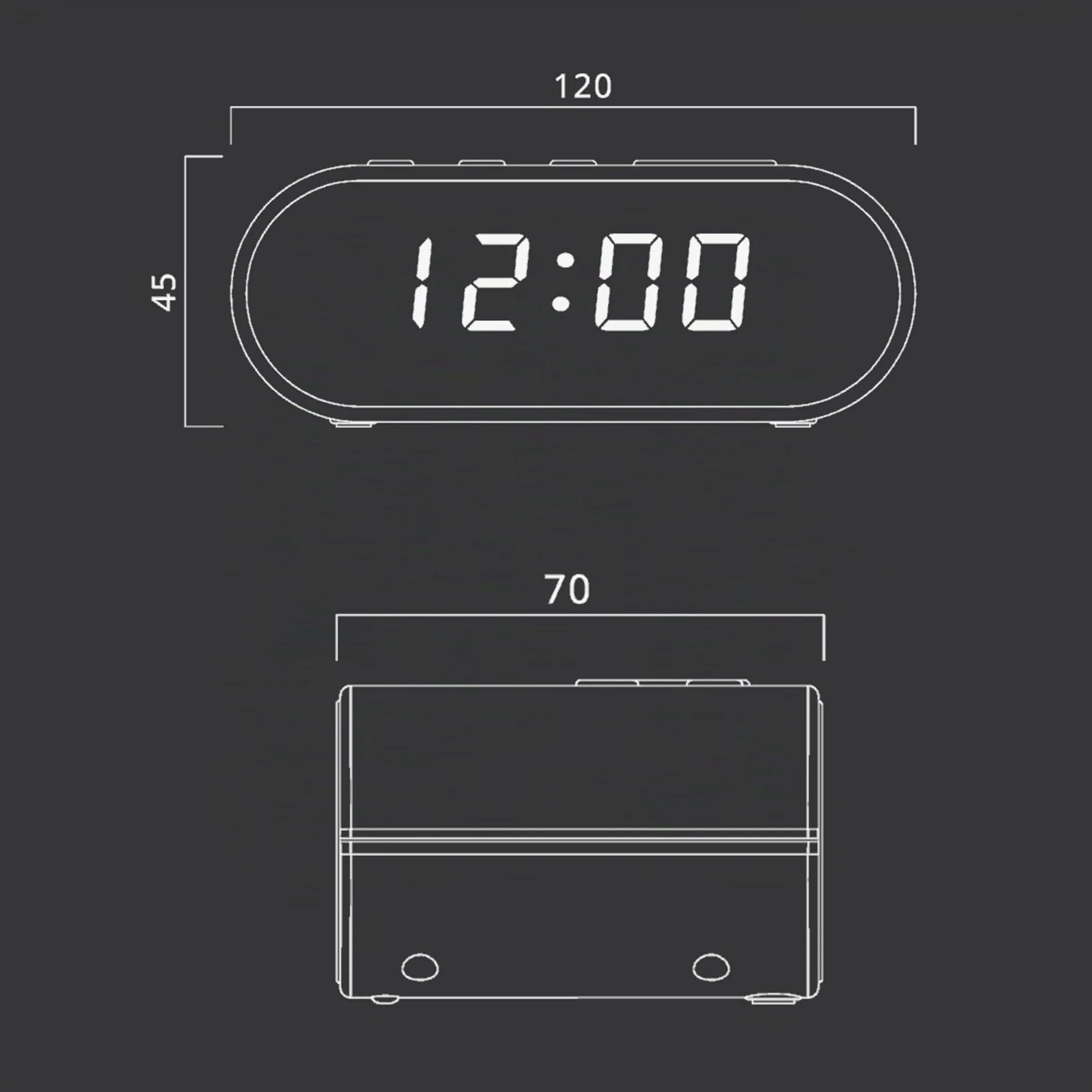 Muse M-10 BL Radio-réveil avec écran LED, 20 stations mémorisables Bleu
