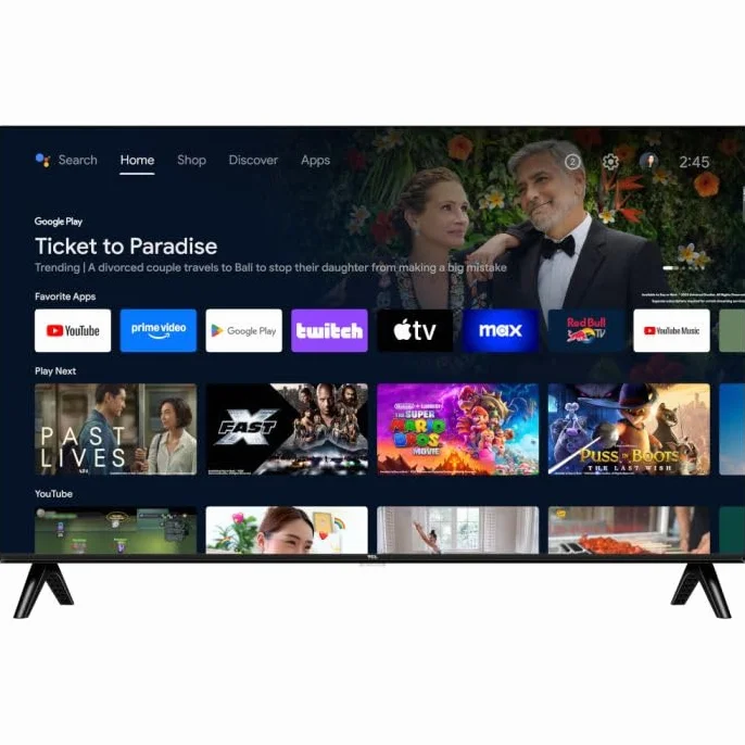 TCL 32V4C 32" HD Smart QLED TV Android HDR Google Cast Google Home