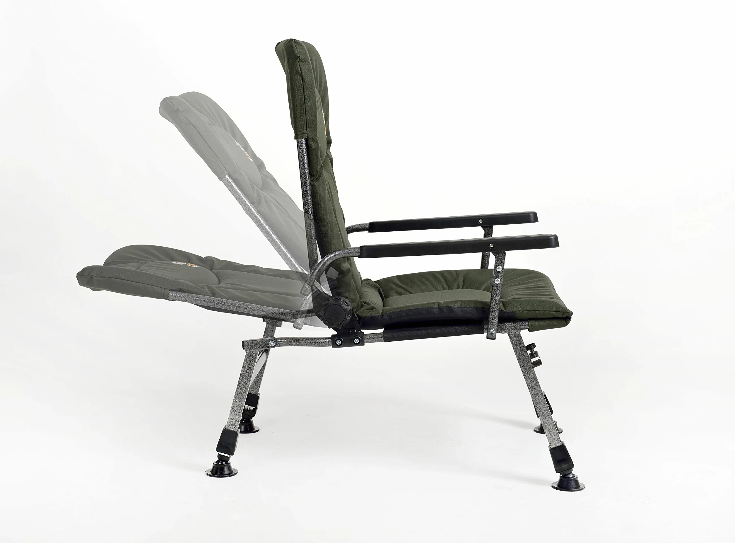 Chaise de pêche Deluxe Carp F5R ST/P avec support canne et hauteur supplémentaire