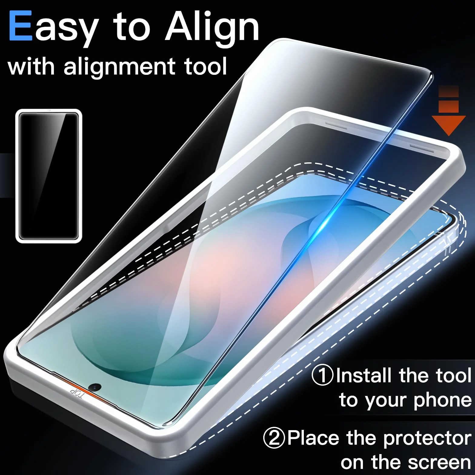 JETech Protection D'écran pour Samsung Galaxy S26, Film en Verre Trempé 9H avec Outil d'Installation Facile, Compatible Empreinte Digitale ID, HD Transparent, Lot de 3