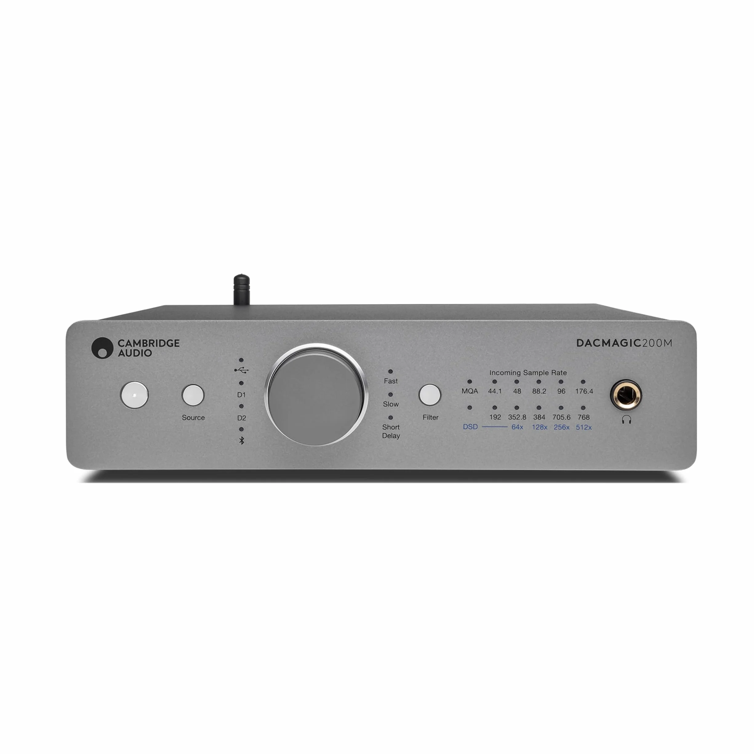Cambridge Audio DacMagic 200M MQA HiFi DAC et amplificateur de casque avec Bluetooth - Support PC/MAC avec connexion USB - Gérer des fichiers numériques jusqu'à 24/768 ou DSD512 (gris lunaire)
