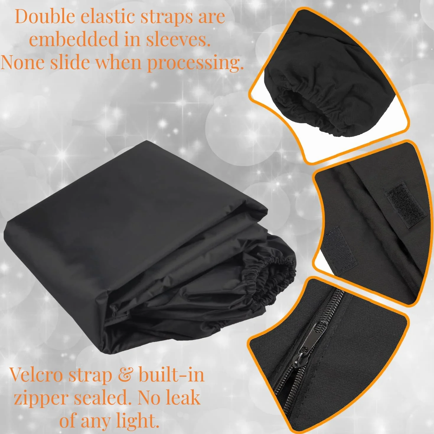 VANZAVANZU Manchon de Chargement Chambre Noire - 60 x 55 cm Tissu en Coton Antistatique pour Chargement et Développement de Film Professionnel
