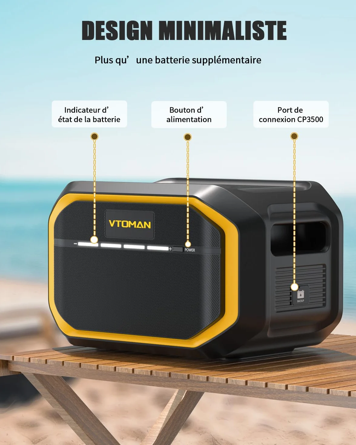 VTOMAN FlashSpeed 1500 Batterie Supplémentaire 1548Wh - pour FlashSpeed 1500/1000 Station Électrique Portable, Extensible à 3096Wh, LiFePO4 Batterie d'expansion avec Protection BMS