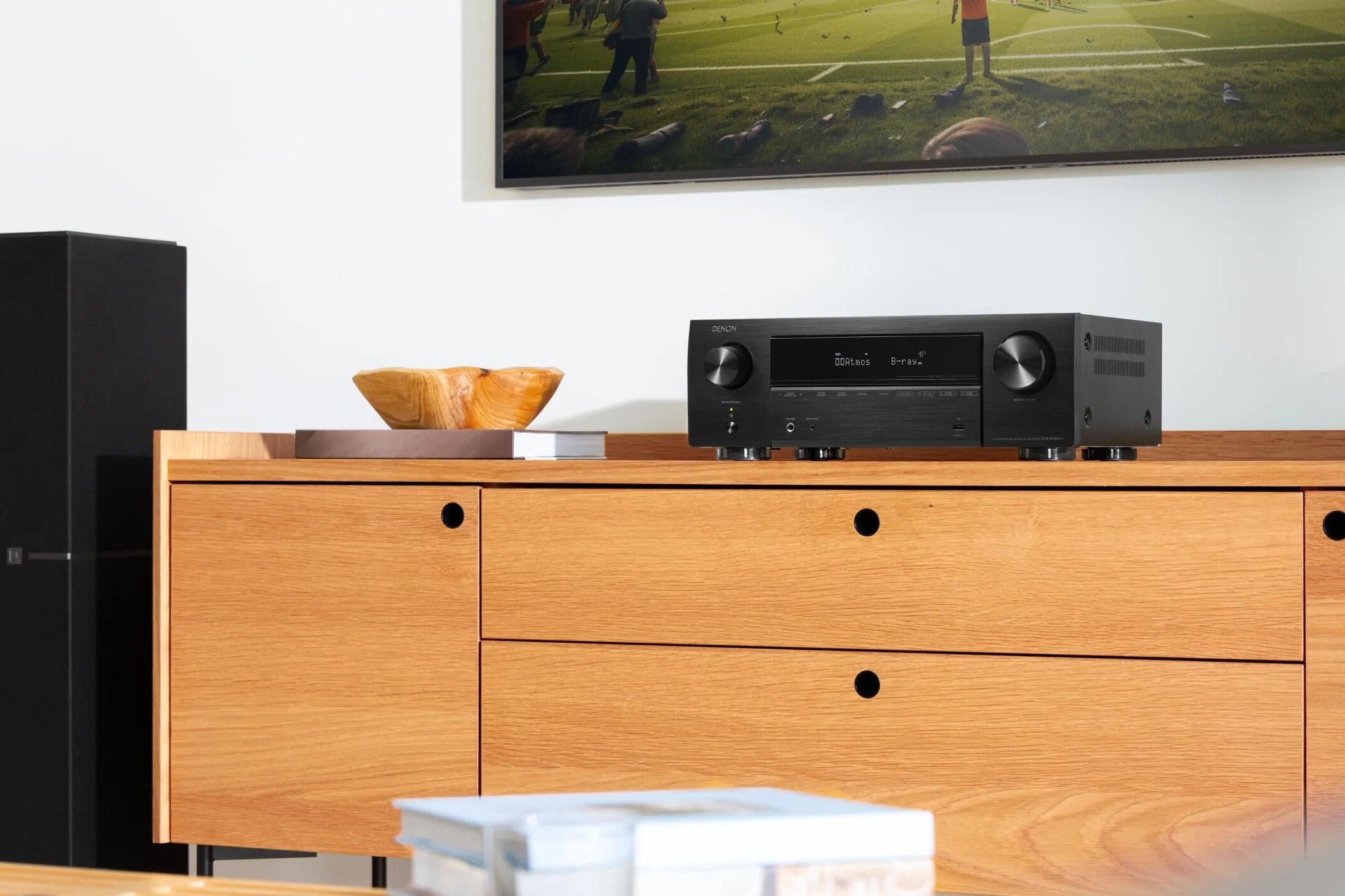 Denon AVR-X1800H Amplificateur AV Home Cinéma 7.2 Canaux 175W HDMI 8K HEOS Dolby Atmos DTS:X Noir
