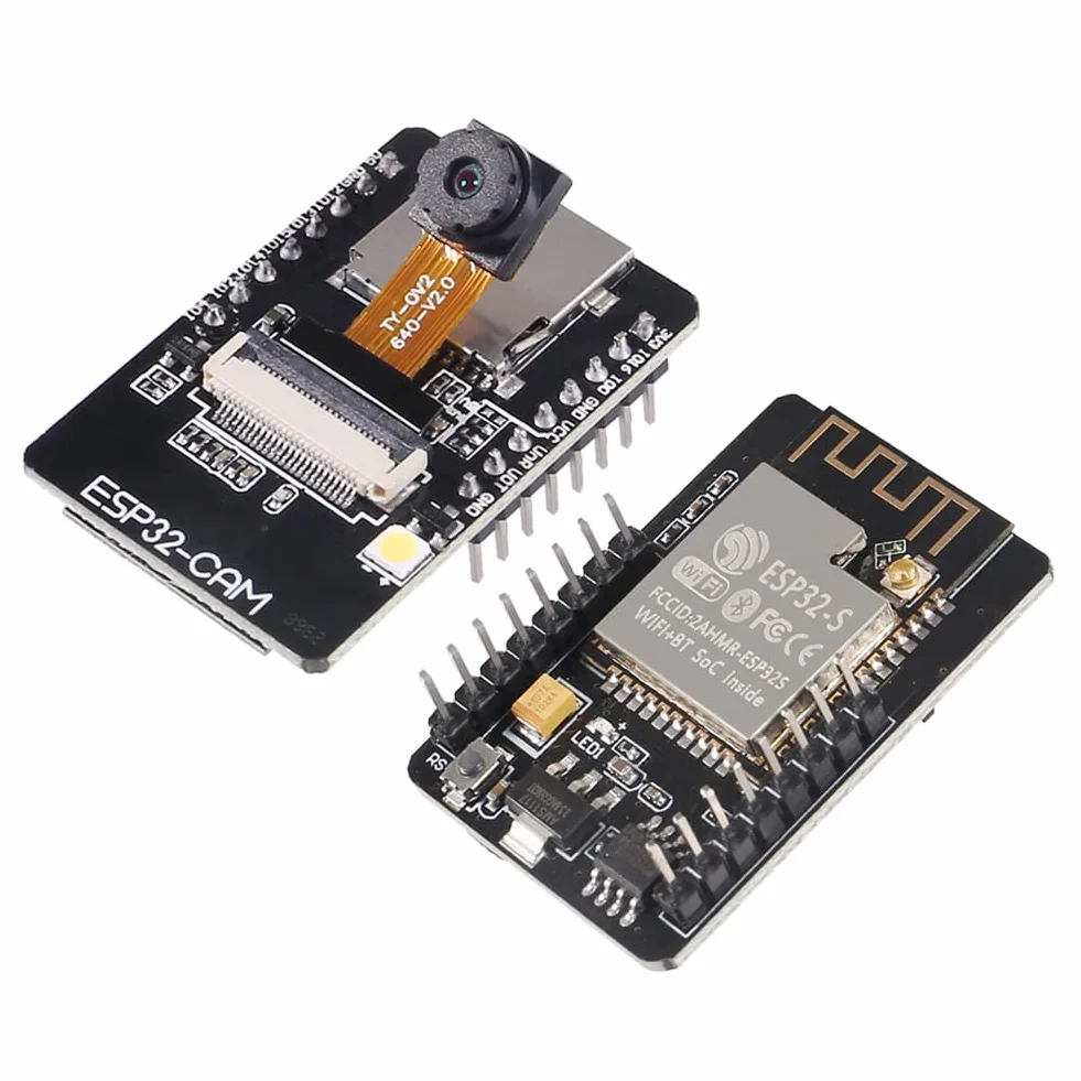 Lot de 3 modules de caméra ESP32-CAM WiFi Bluetooth Carte de développement ESP32 sans fil OV2640 avec fil de raccordement