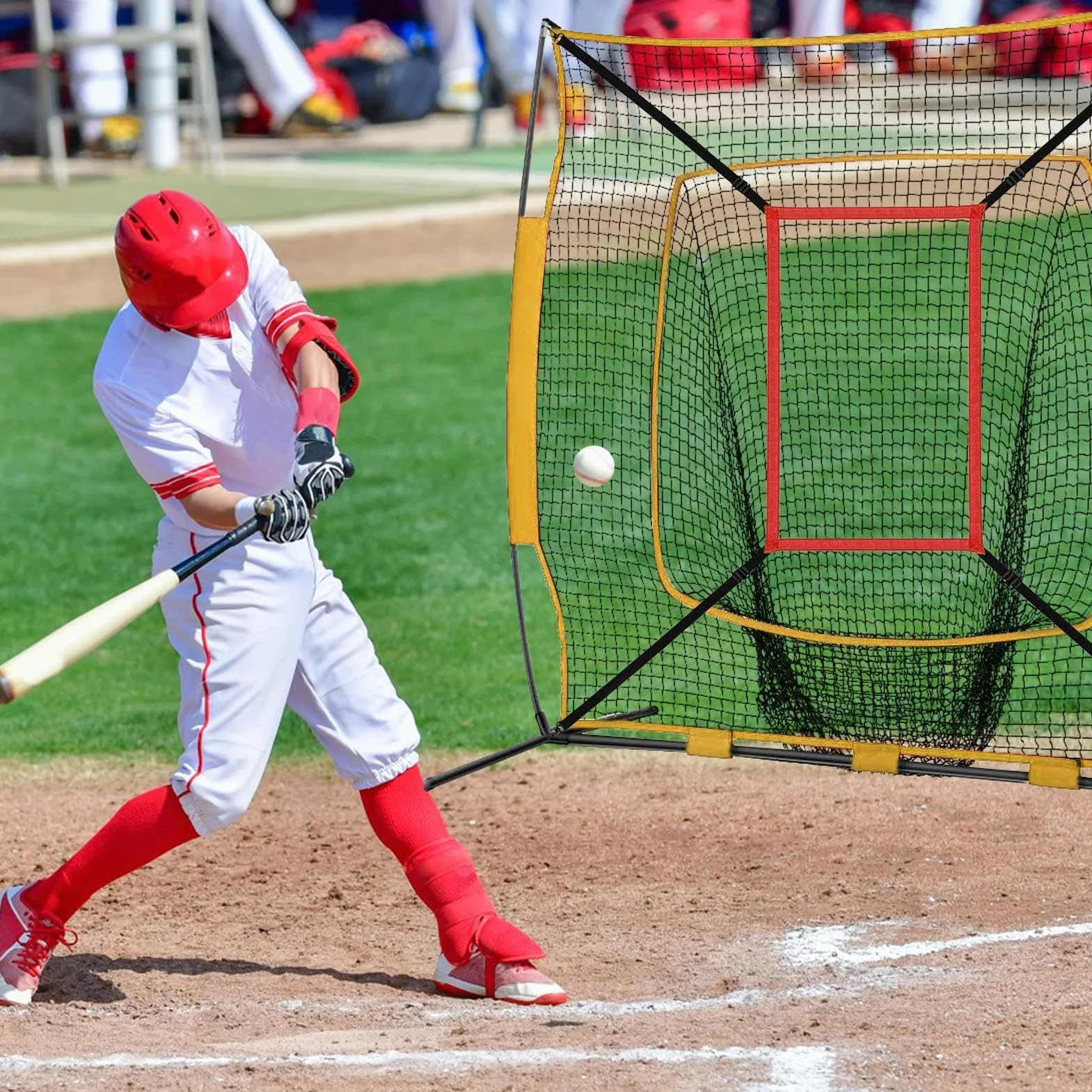 Cible de pitching Net Strike Zone – Filet d'entraînement baseball softball avec sangle de fixation