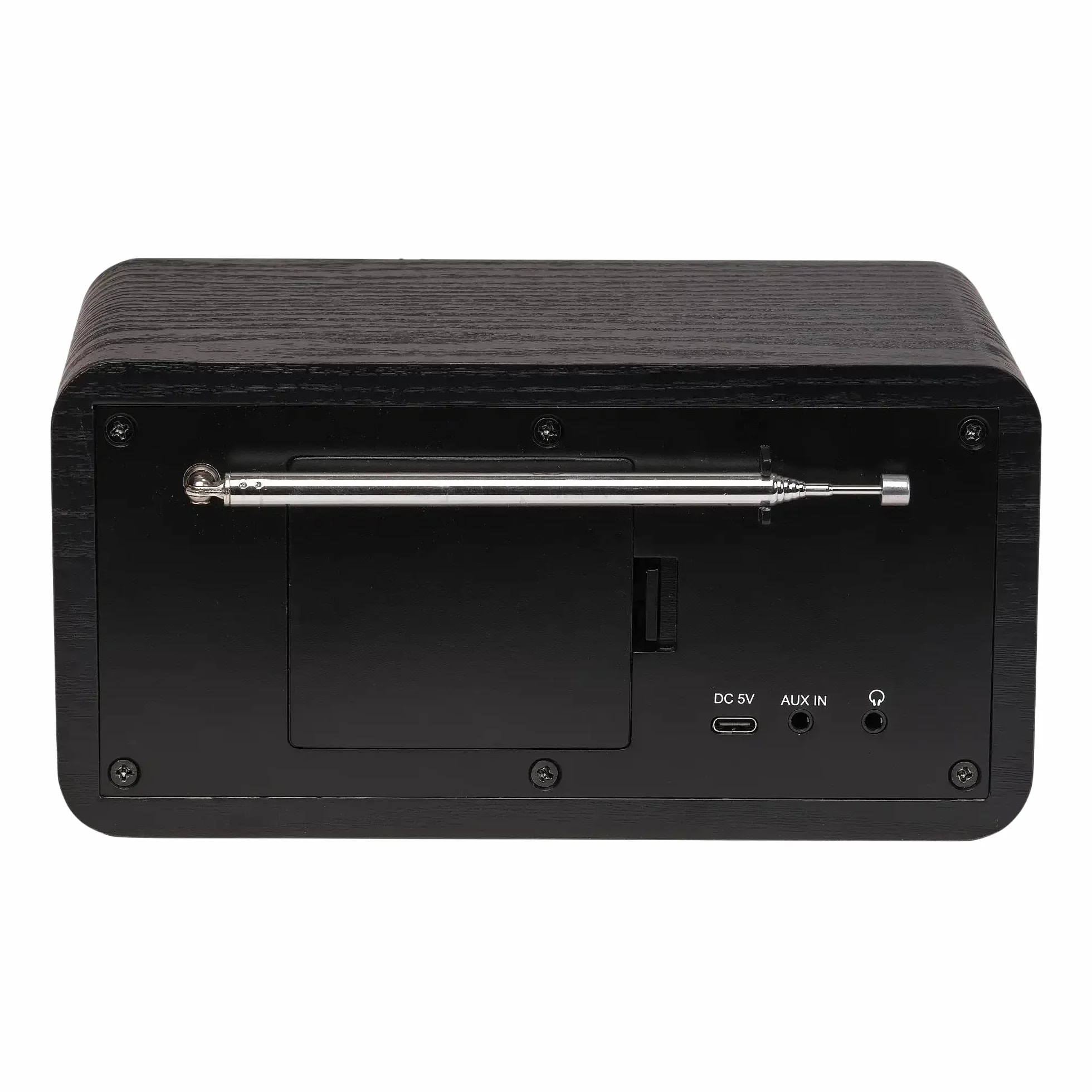 Denver DIR-200 Radio Internet Dab+/FM Wi-FI Bluetooth 5.0, écran 2,4 Pouces, AUX, Piles AA ou USB-C, Noir