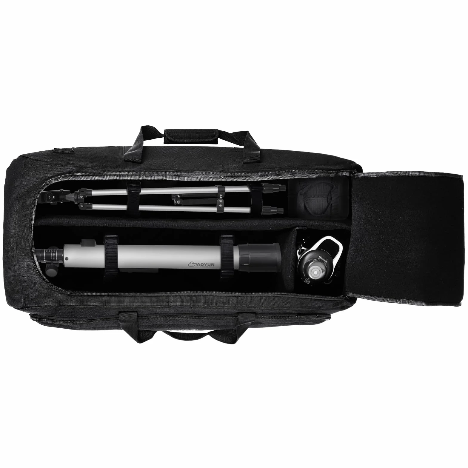 VEVOR Étui pour télescope 770 mm Mallette de Transport avec Boucles Fixes Multi-Poches séparateur Amovible