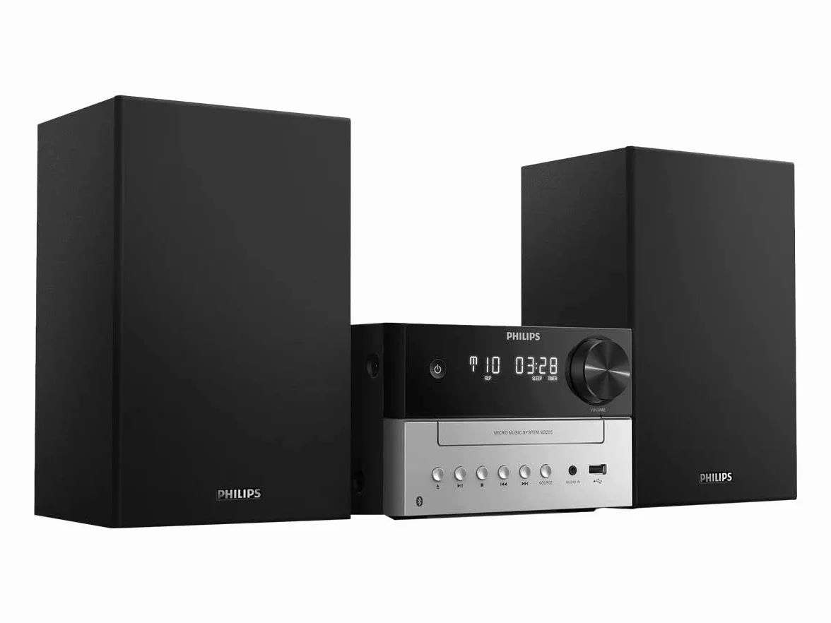 Philips M3205/12 Mini Chaîne Hi-Fi Bluetooth Radio FM CD-MP3 USB Bass Reflex