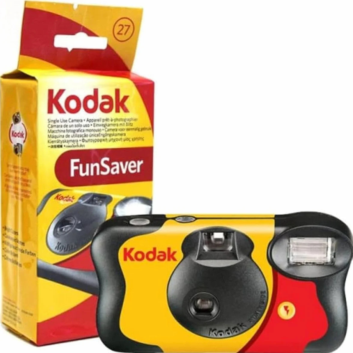 FunSaver Lot de 4 appareils Photo jetables avec Flash 800 ISO