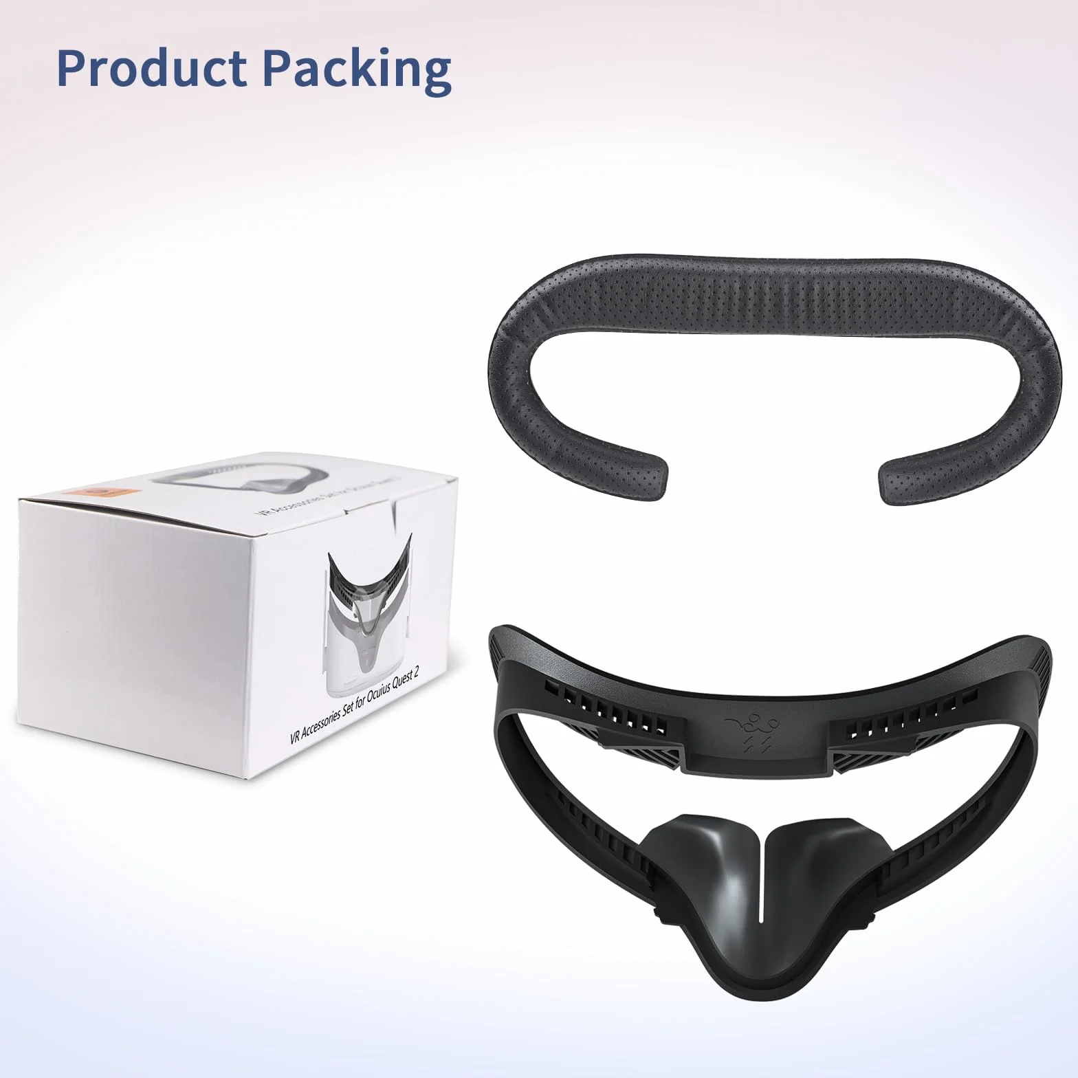 Coussin facial VR Oculus Quest 2 interface couverture rechange Meta Quest 2 cuir trous respirants