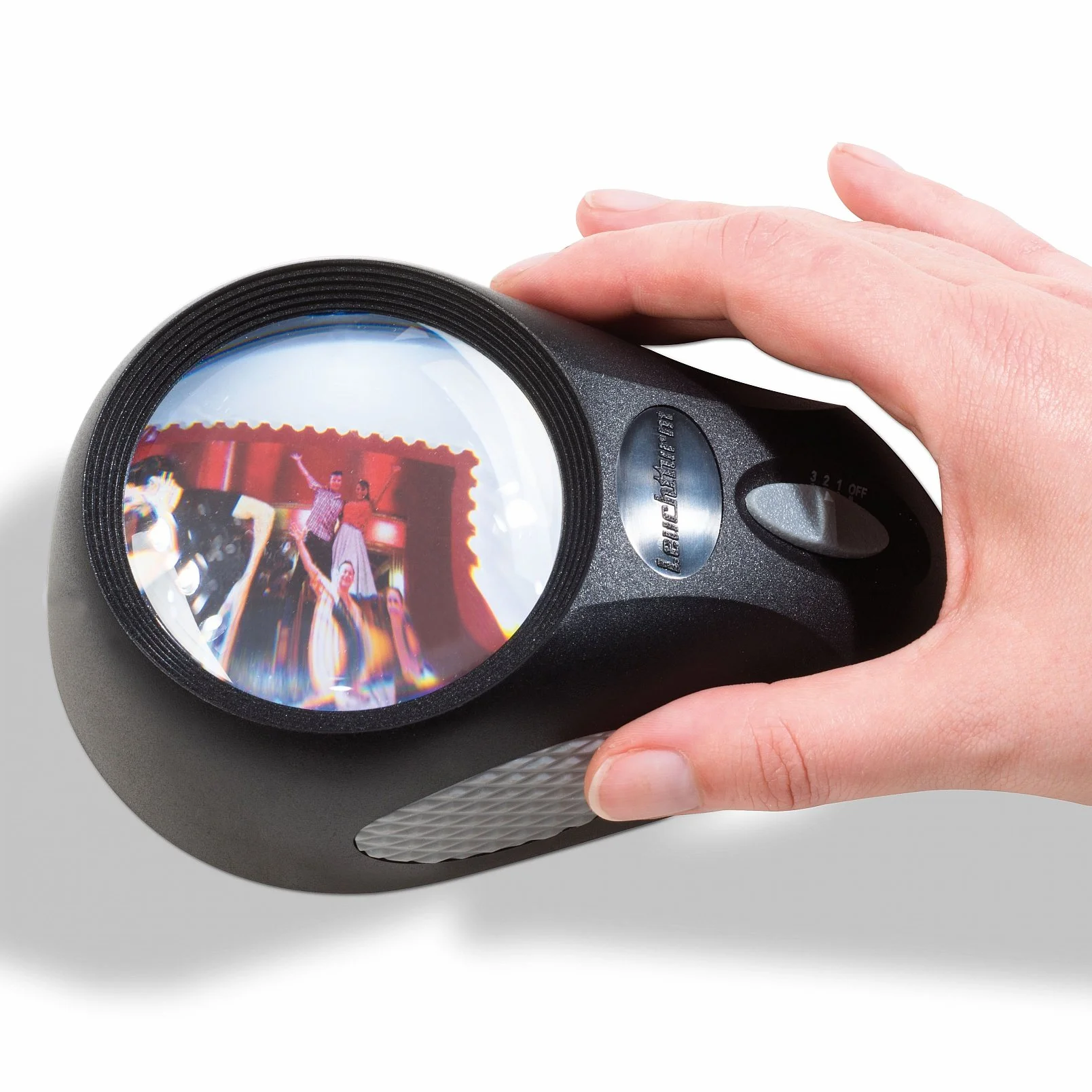 'Loupe"hublot avec grossissement x 5, 6 LED, 3 niveaux de luminosité