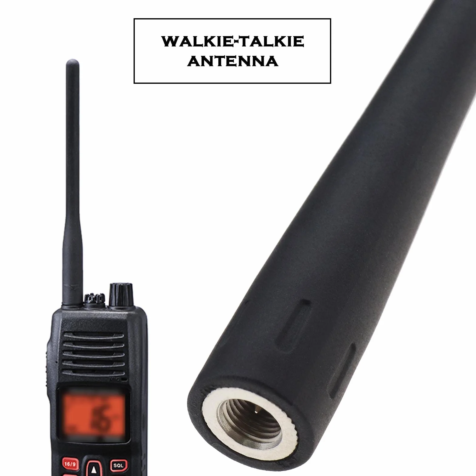 Antenne VHF Remplacement Compatible avec Horizon HX210 HX870 HX890 HX300 HX380 HX40 Antenne Radio VHF Marine Portable Antenne d'interphone