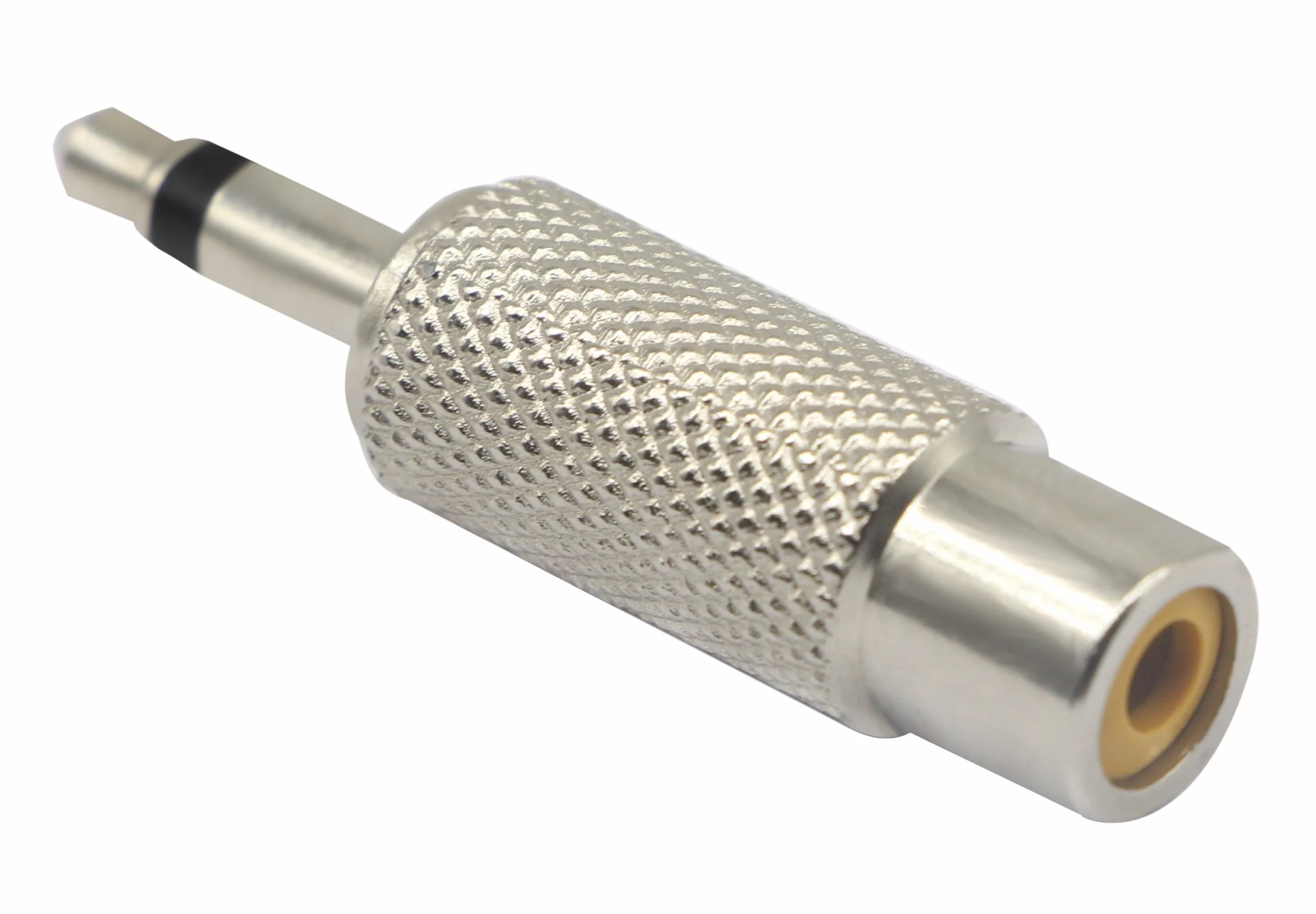 Adaptateur RCA vers 3,5mm Audio TS, connecteur 2pôles mâle vers RCA Femelle, Compatible Haut-parleurs, téléphones, mp3, Argent 2 pièces