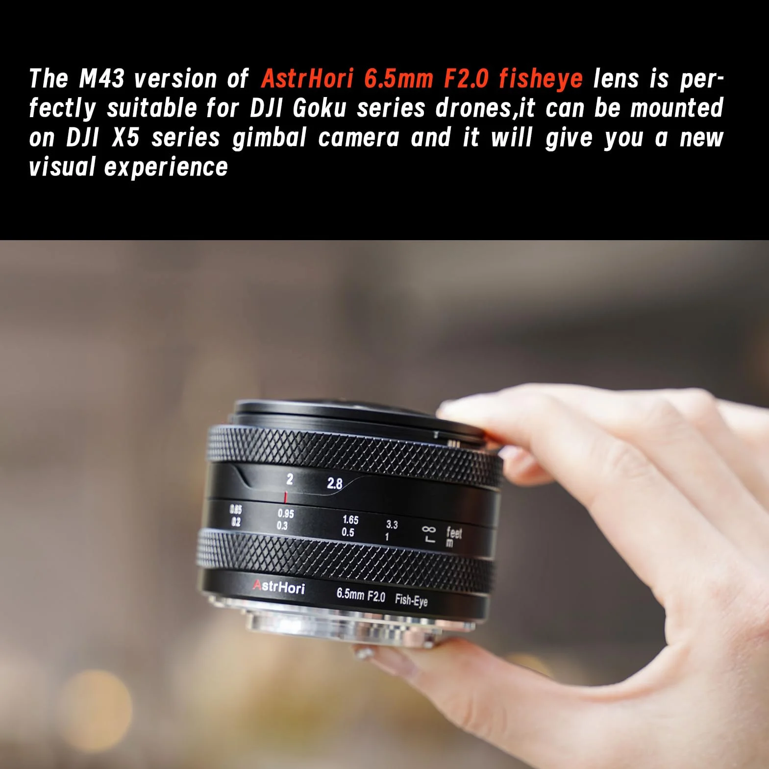 AstrHori 6,5mm F2.0 APS-C Objectif fisheye Circulaire Ultra Grand Angle 192° pour appareils Photo sans Miroir for Panasonic for Olympus Micro 43 G1,G2,G3,G5,G6,G7,G9,GH1,GH2,GH4,GH5,GM5,GX1,GX7