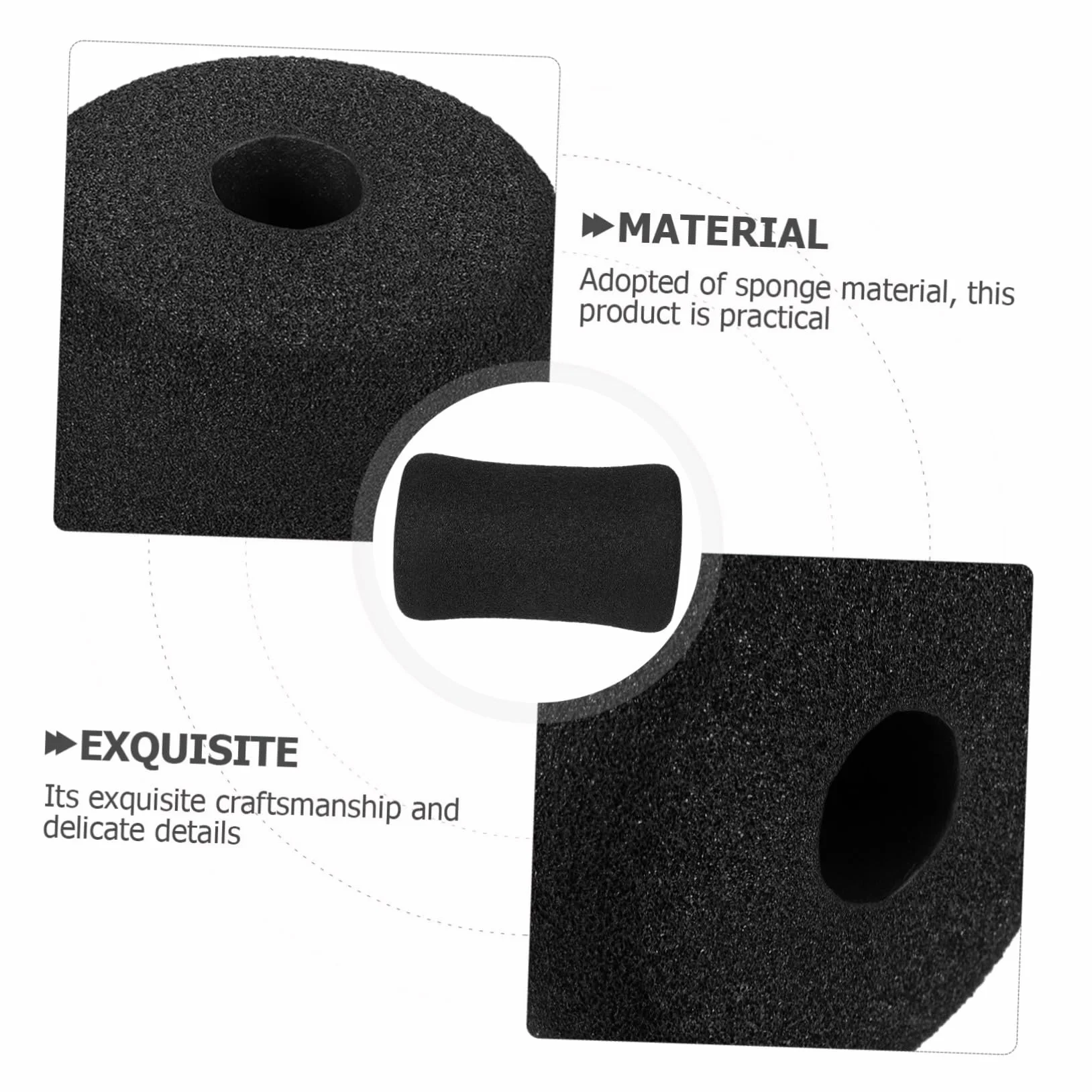 Coussinets De Pied en Mousse Lot De 2 75 Mm x 135 Mm pour Machine D'entraînement Abdominal