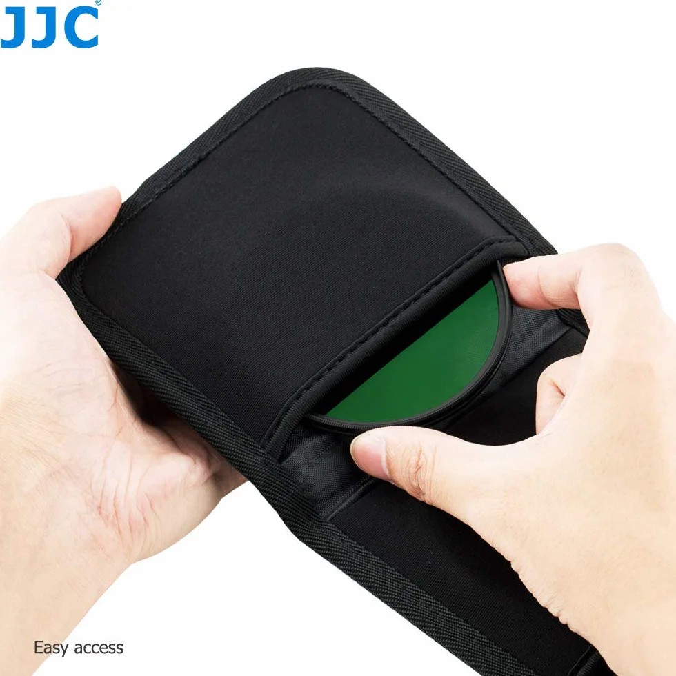 JJC 3 Poche Etui pour Filtre Protecteur Rangement Pliable pour Filtres UV CPL ND jusqu'à 82 mm