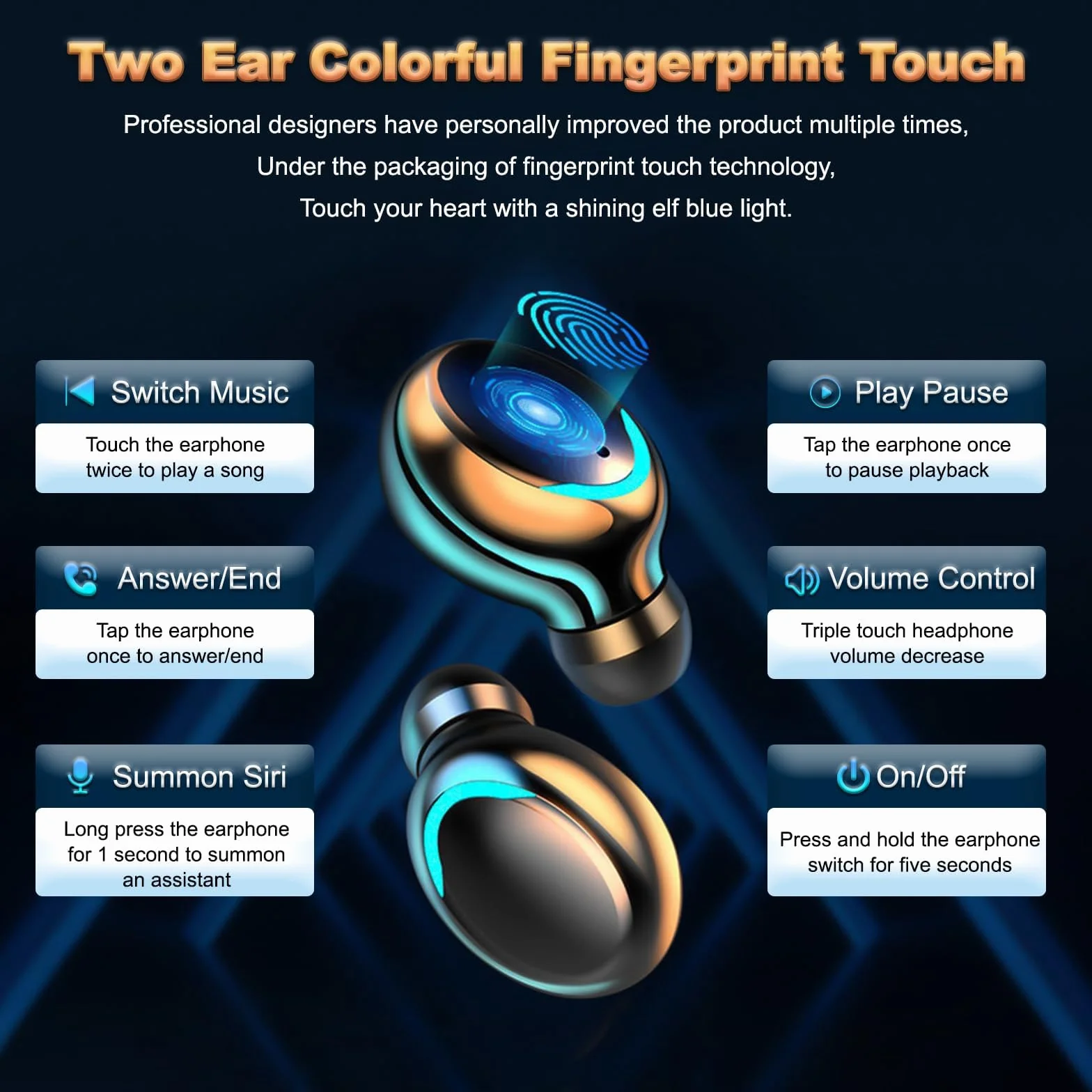 ecouteurs bluetooth sans fil - Écouteurs Bluetooth 5.1 Contrôle Tactile Ecouteur oreillette bluetooth sans Fil Ip7 Étanche Réduction De Bruit Écouteur Bluetooth Écouteurs Bluetooth avec Écran LED