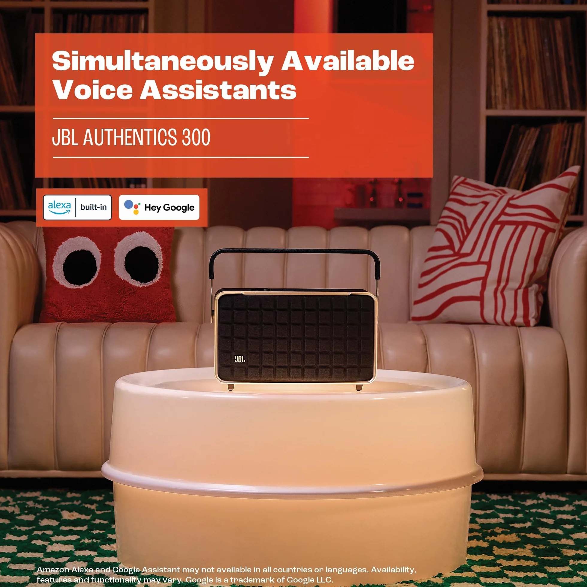JBL Authentics 300 Enceinte intelligente portable WiFi Bluetooth noire