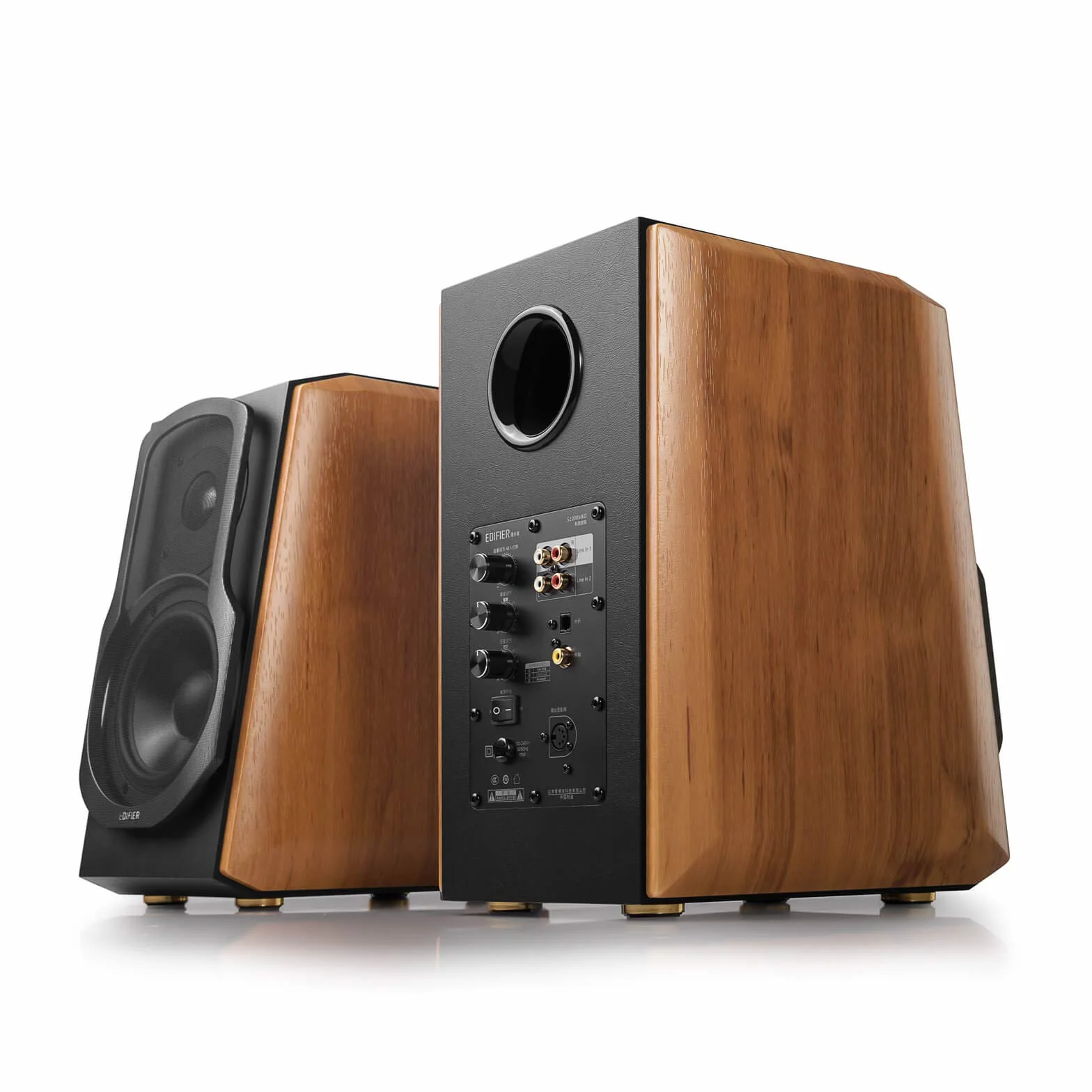 Edifier S1000MKII Enceinte Audiophile Active Bookshelf 2.0 120W Bluetooth 5.0 aptX HD Optique