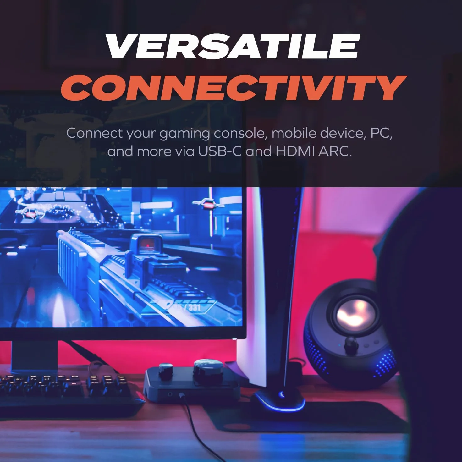 Sound Blaster G8 – DAC USB Gaming Hi-Res avec mixage Audio USB Double et Acoustic Engine entièrement Personnalisable et égaliseur à 10 Bandes.