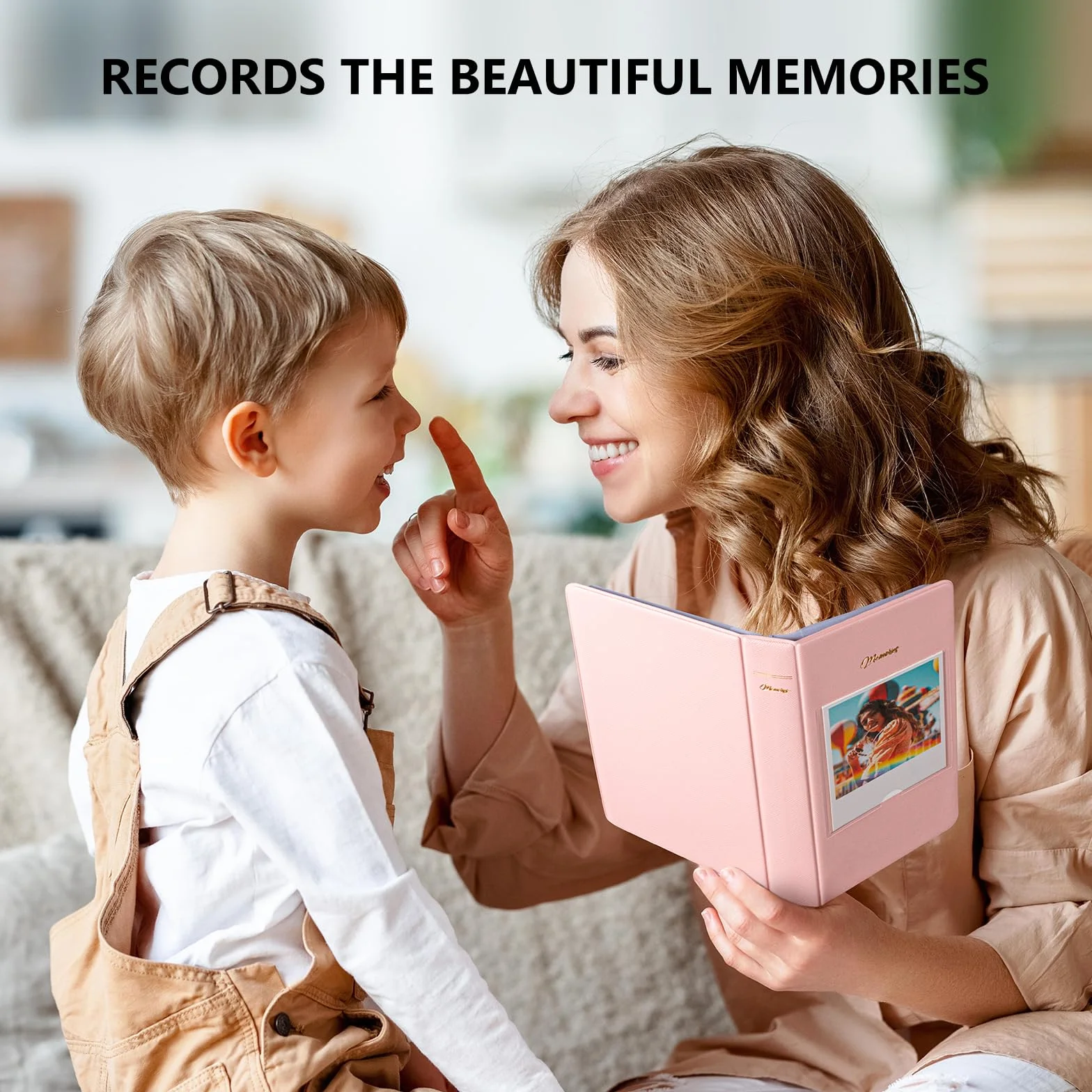 Album photo à 64 pochettes pour Fujifilm Instax WIDE 400/WIDE EVO, livre photo en cuir PU pour Instax Wide 300/210/200/Polaroid 600 i-Type Photo – Album photo 8,9 x 10,9 cm – Rose